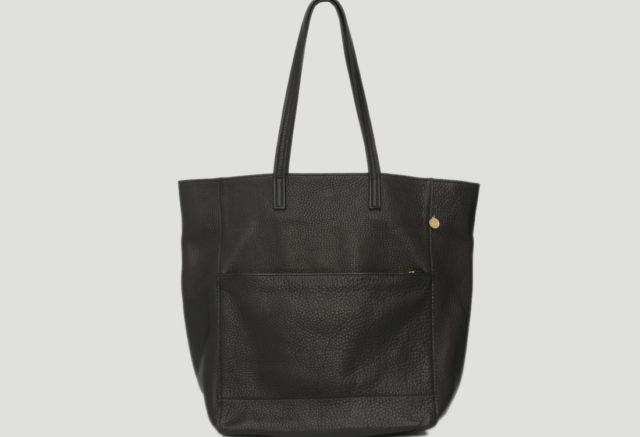 Lapaporter Shopper Ledertasche schwarz