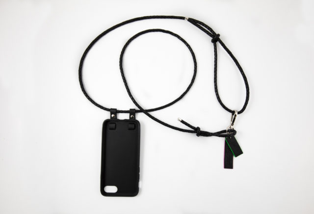 iPhone hülle zum umhängen schwarz Leder iPhone crossbody case black leather
