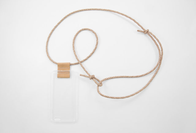 iPhone hülle zum umhängen natur Leder crossbody iPhone case ivory leather