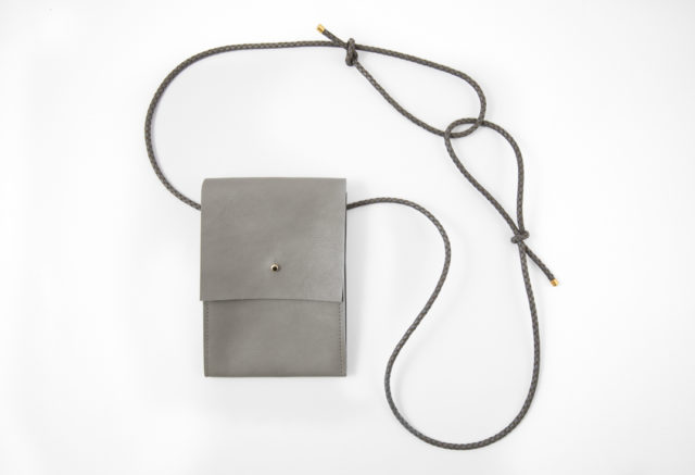 leder tasche mini zum umhängen grau