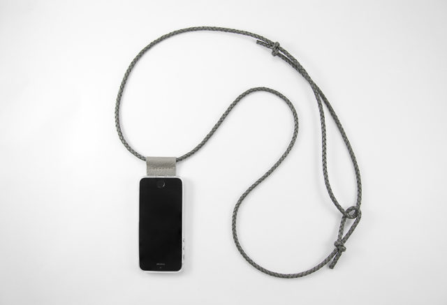 iPhone hülle zum umhängen grau Leder crossbody iPhone case grey leather