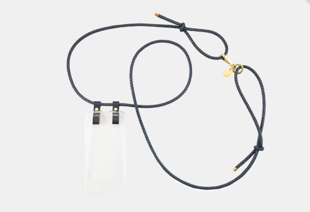 iPhone hülle zum umhängen schwarz Leder crossbody iPhone case black leather