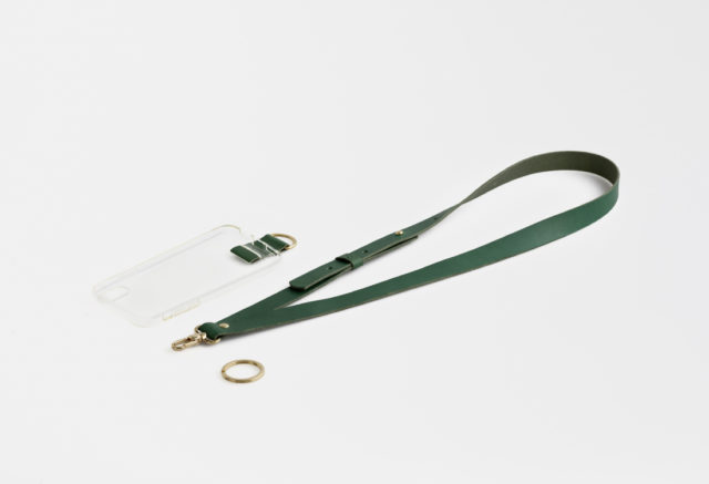Handykette Lanyard iPhone Huelle mit Lederriemen Schlüsselanhänger Leder