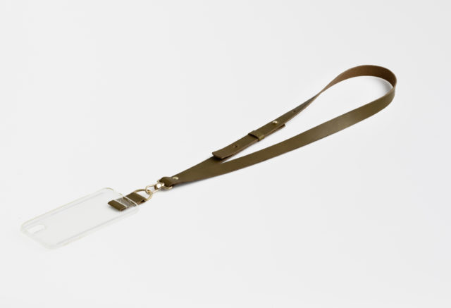 Handykette Lanyard iPhone Huelle mit Lederriemen