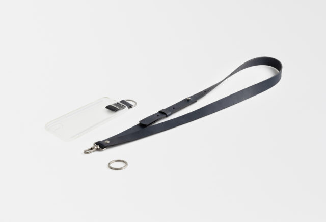Handykette Lanyard iPhone Huelle mit Lederriemen