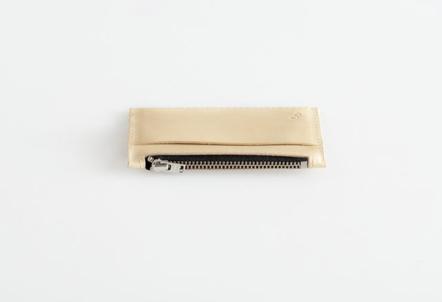 Lederportemonnaie klein natur, small leather wallet ivory