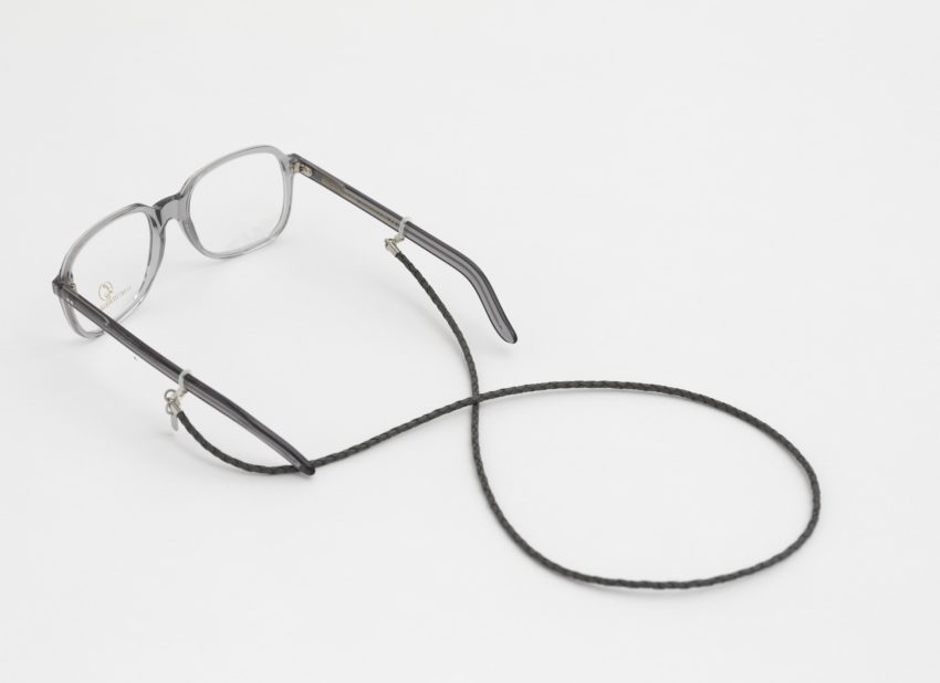 brillenband leder grau