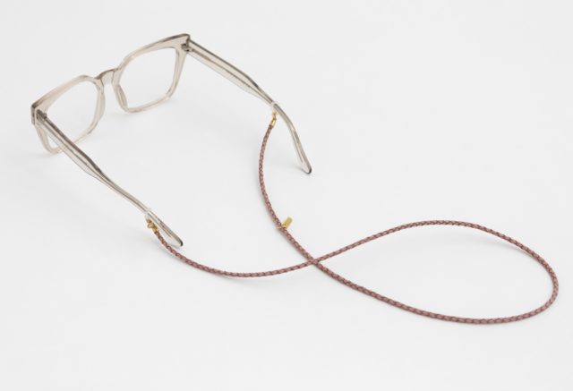 brillenband leder rosa
