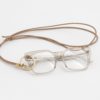 Brillenkette mit Lederkordel und Ring