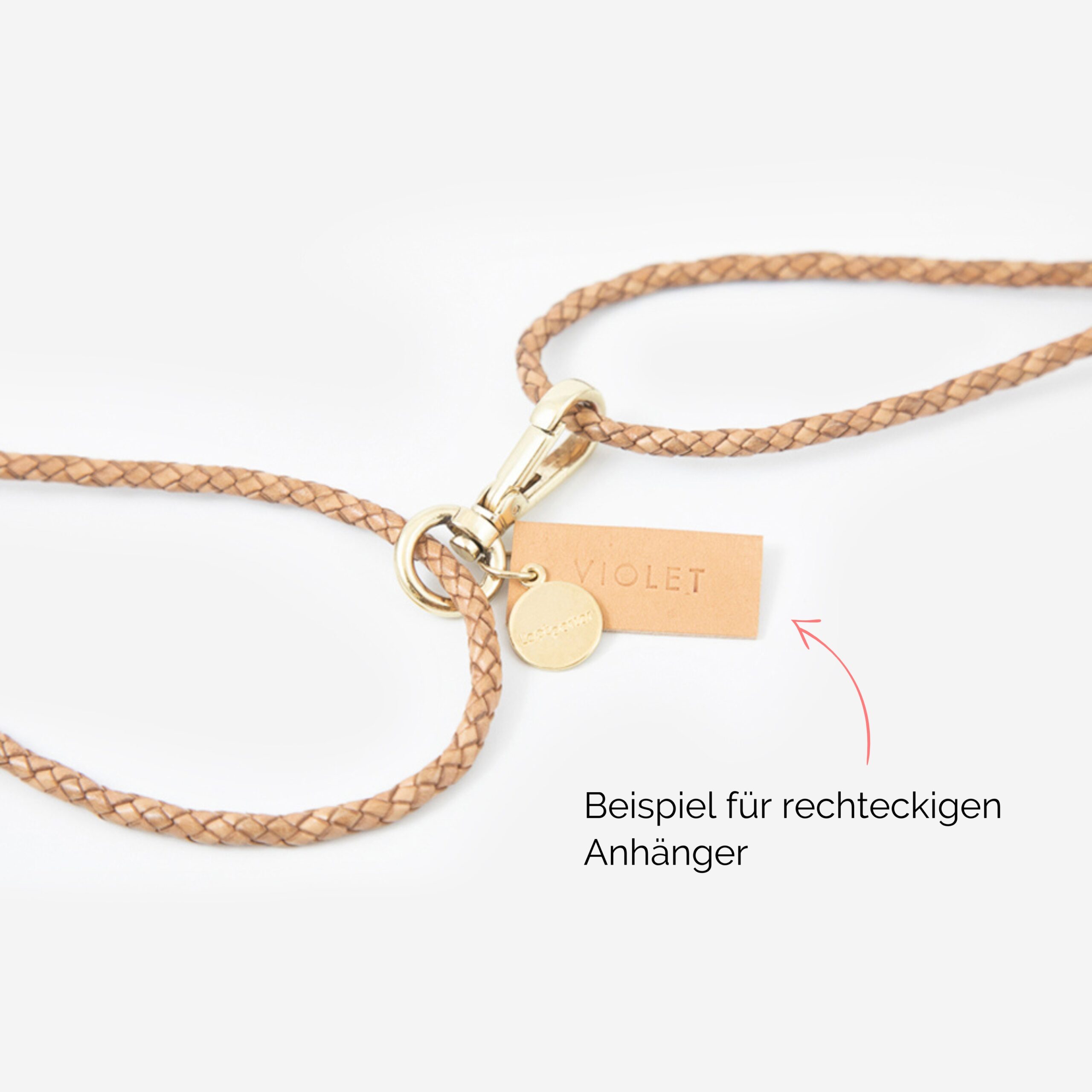 Brenda personalisierter Anhänger aus echtem Leder Zubehör Handyketten Lapàporter