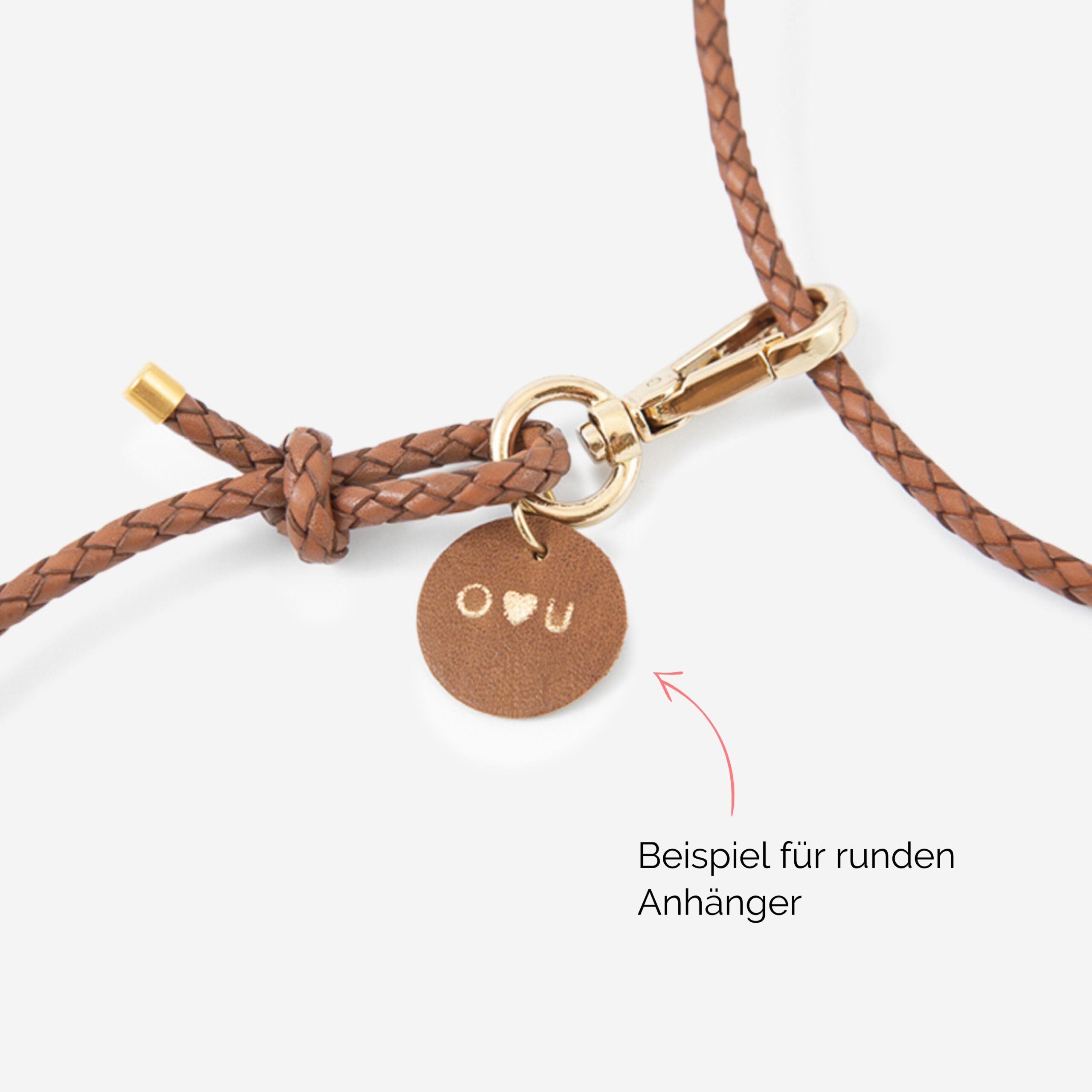 Brenda personalisierter Anhänger aus echtem Leder Zubehör Handyketten Lapàporter