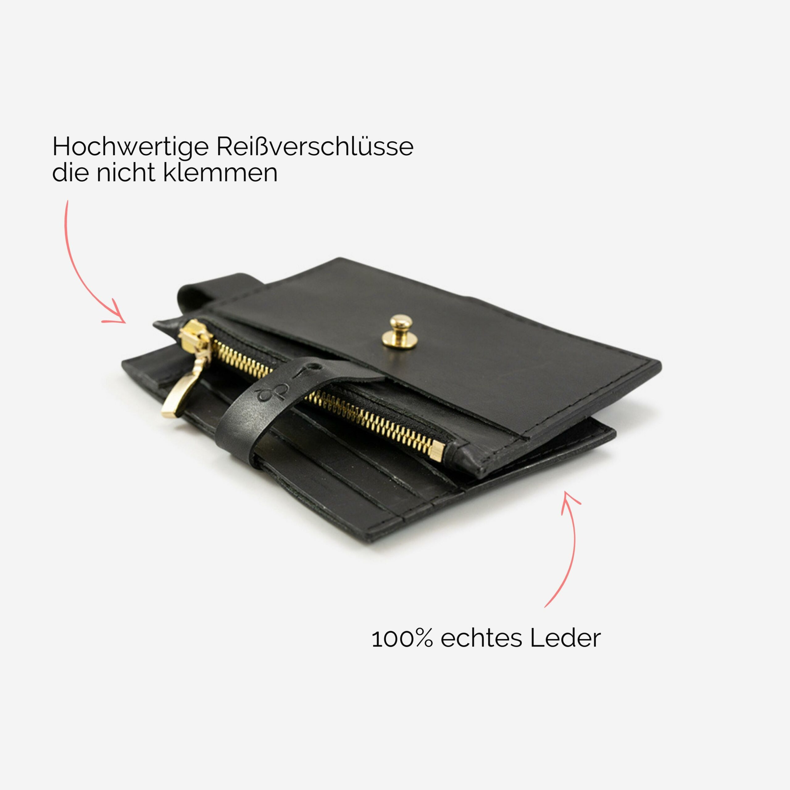 Anna Portemonnaie zum anhängen Lapàporter in schwarz