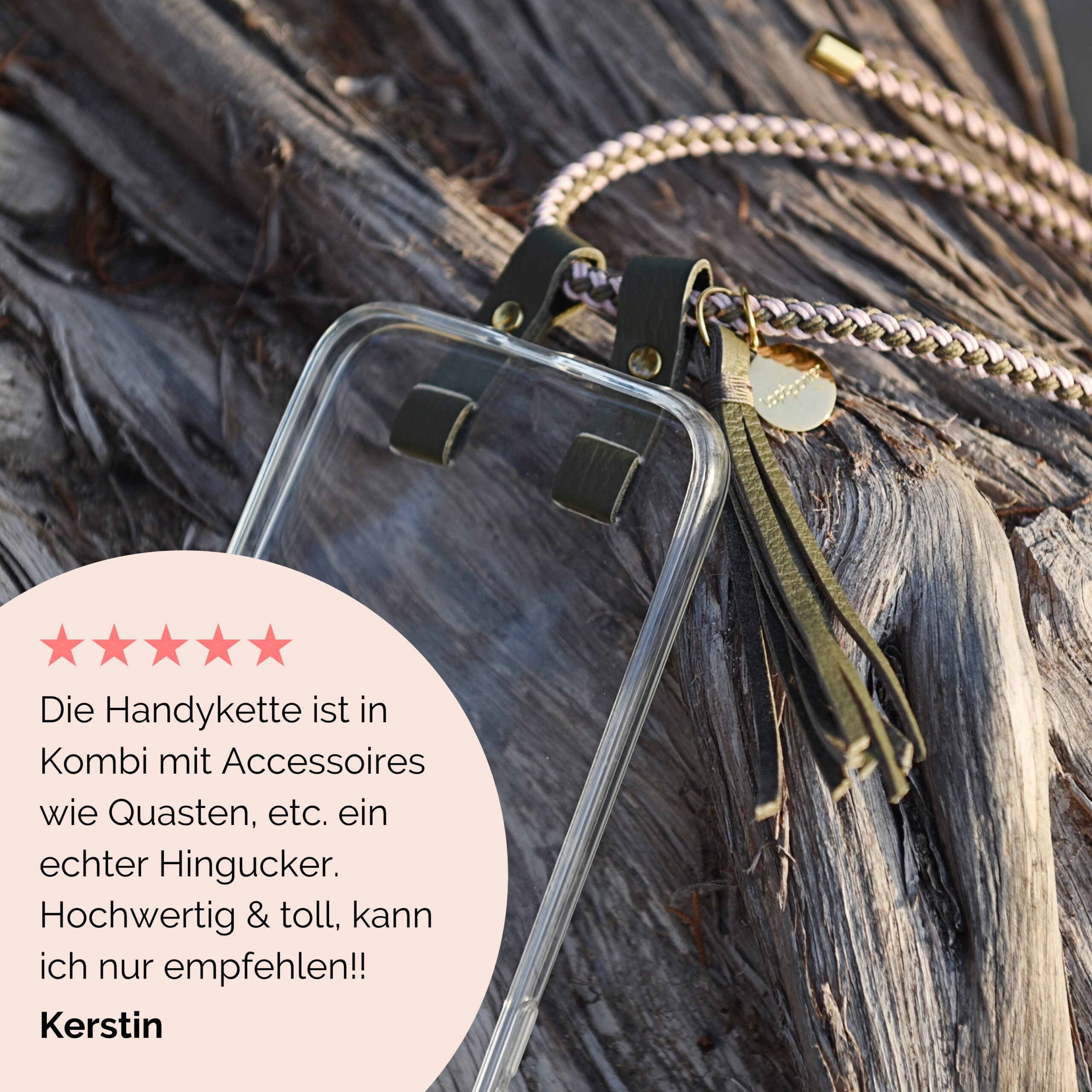 Niki Quaste aus echtem Leder Handyketten Zubehör Lapàporter