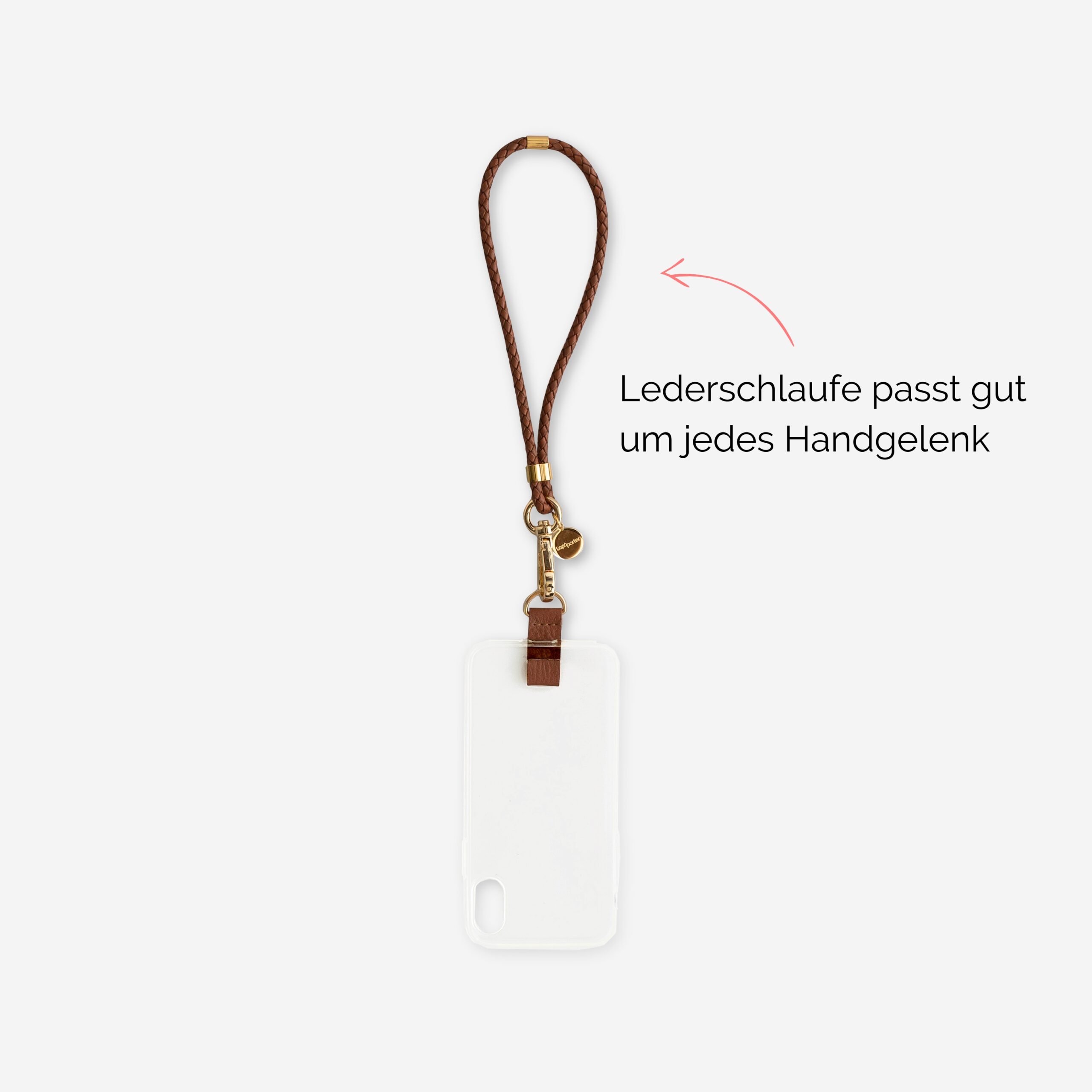 Handyhülle Handschlaufe Leder Frieda Lapàporter