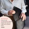 Audrey Mac-Book Hülle aus echtem Leder in schwarz Lapàporter