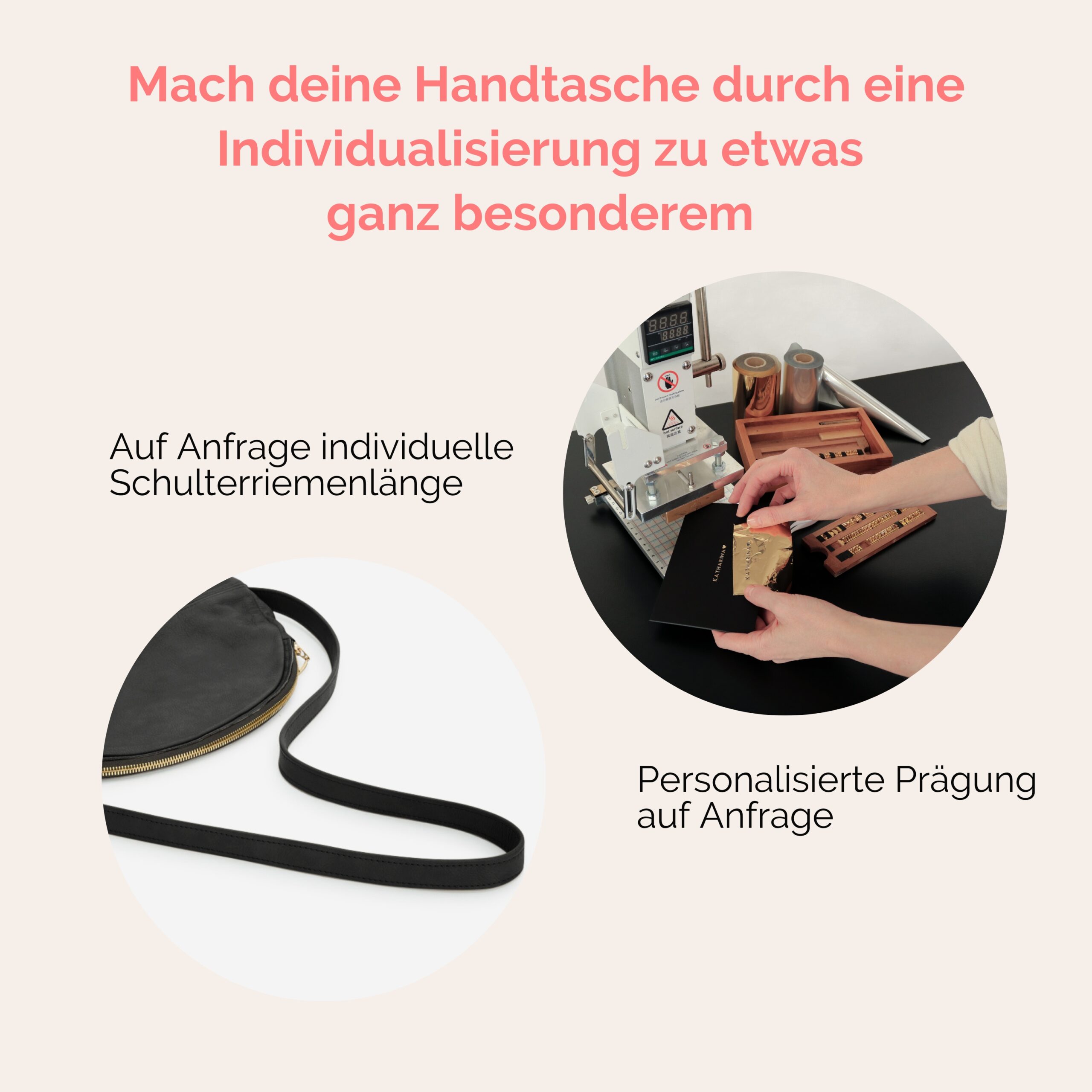 Beuteltasche aus Leder Athene groß Handtasche Lapàporter in schwarz