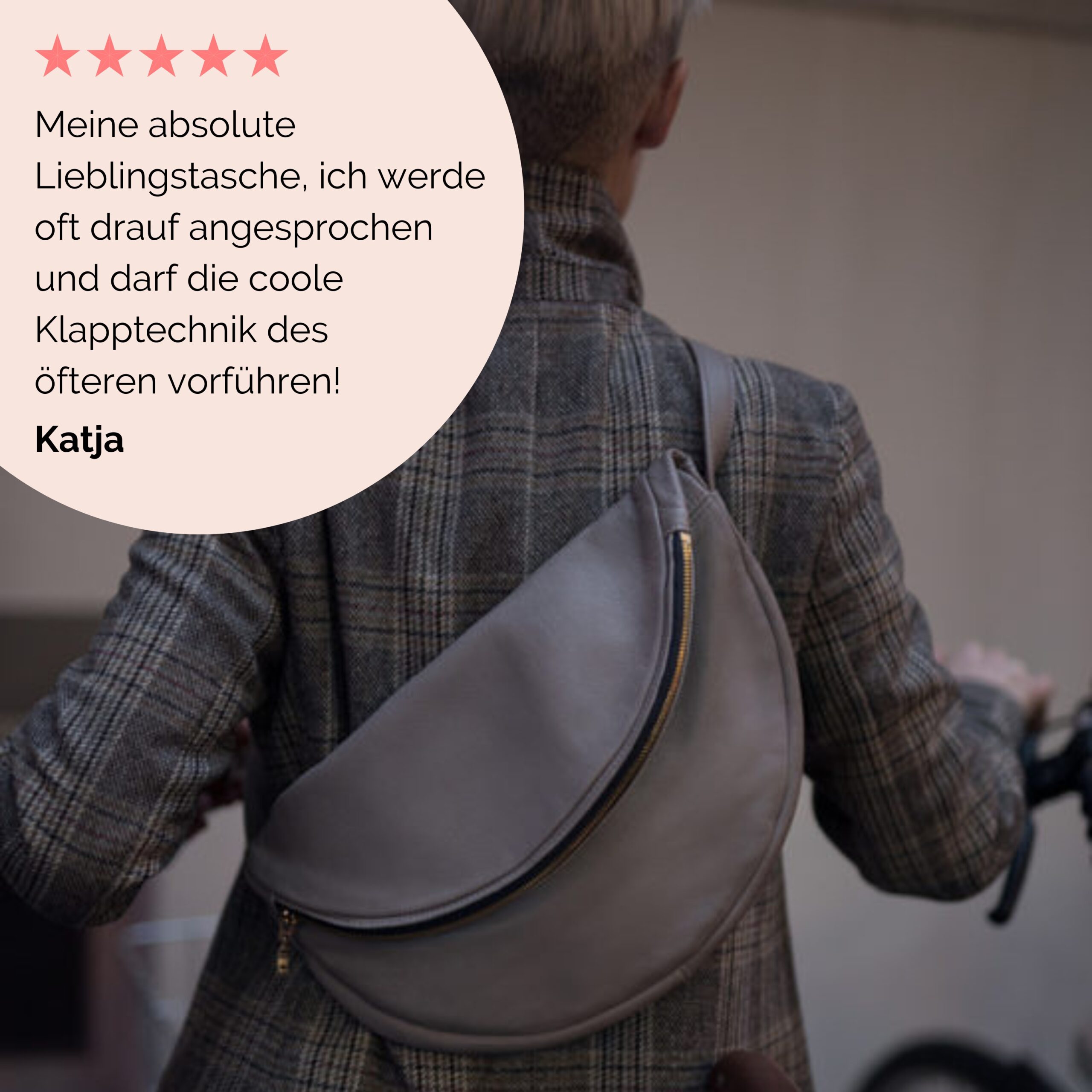 Beuteltasche aus Leder Athene Petit Handtasche Lapàporter in schwarz