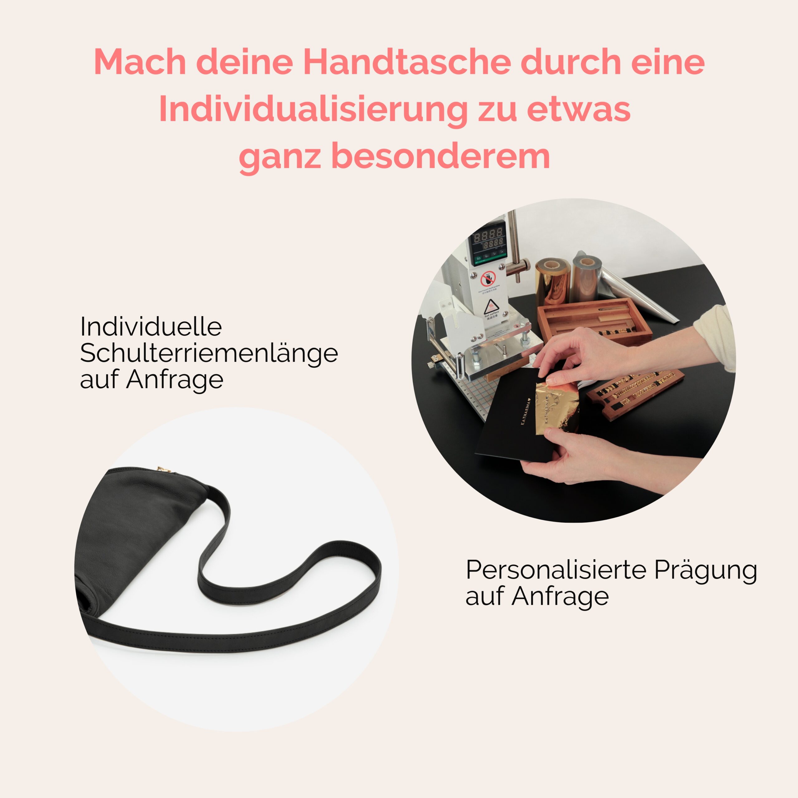 Beuteltasche aus Leder Athene Petit Handtasche Lapàporter in schwarz