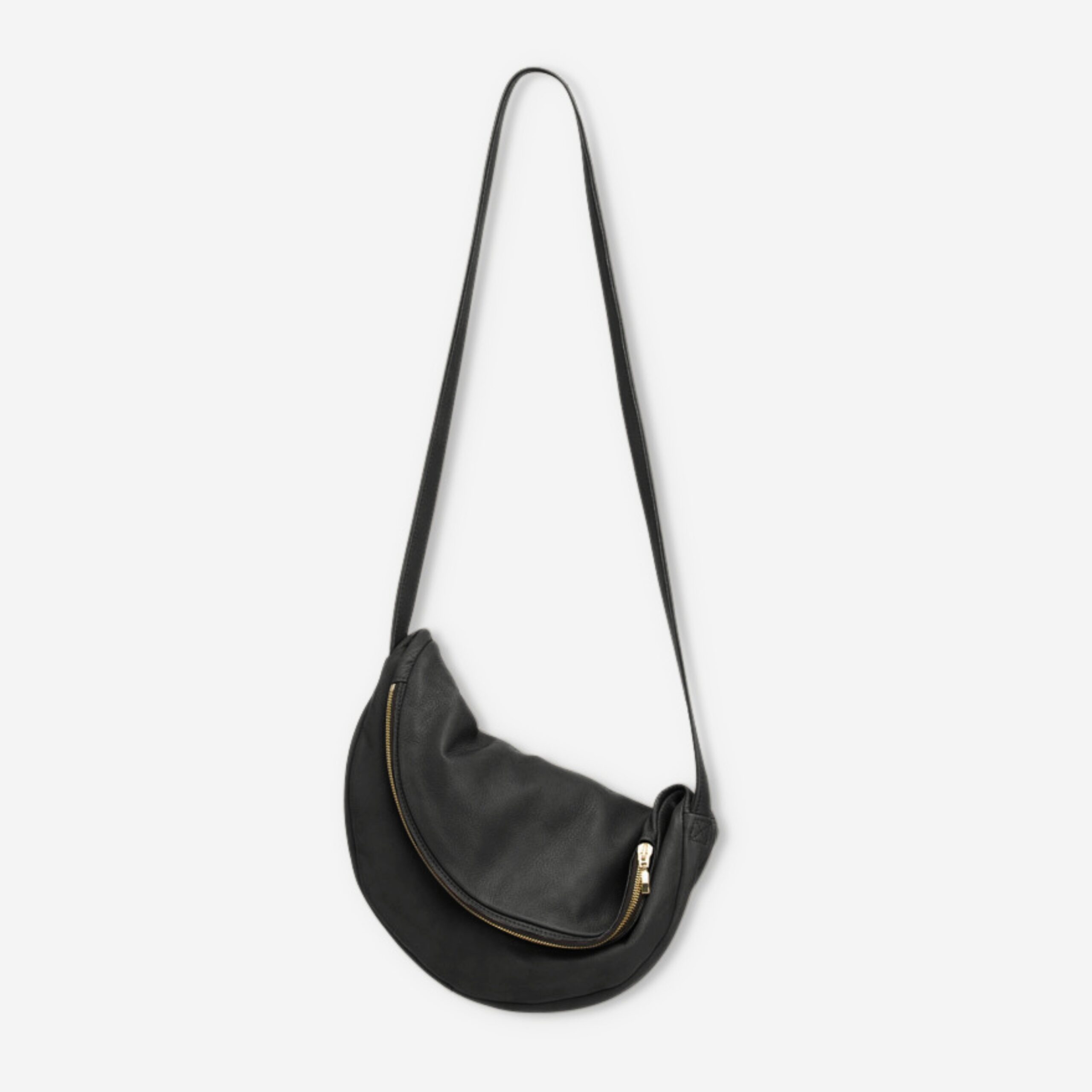 Beuteltasche aus Leder Athene Petit Handtasche Lapàporter in schwarz