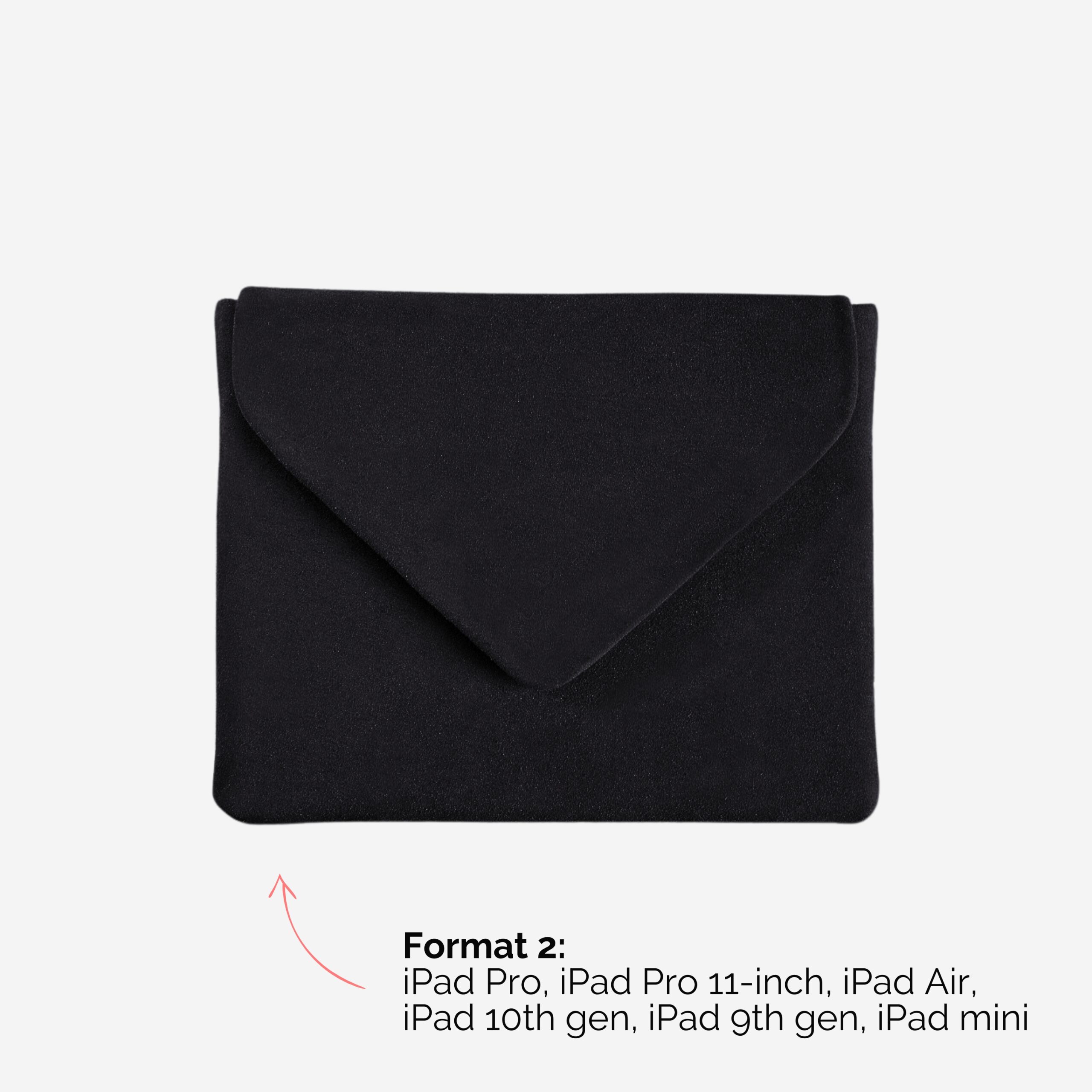 Audrey iPad Tasche aus echtem Leder Lapàporter in schwarz