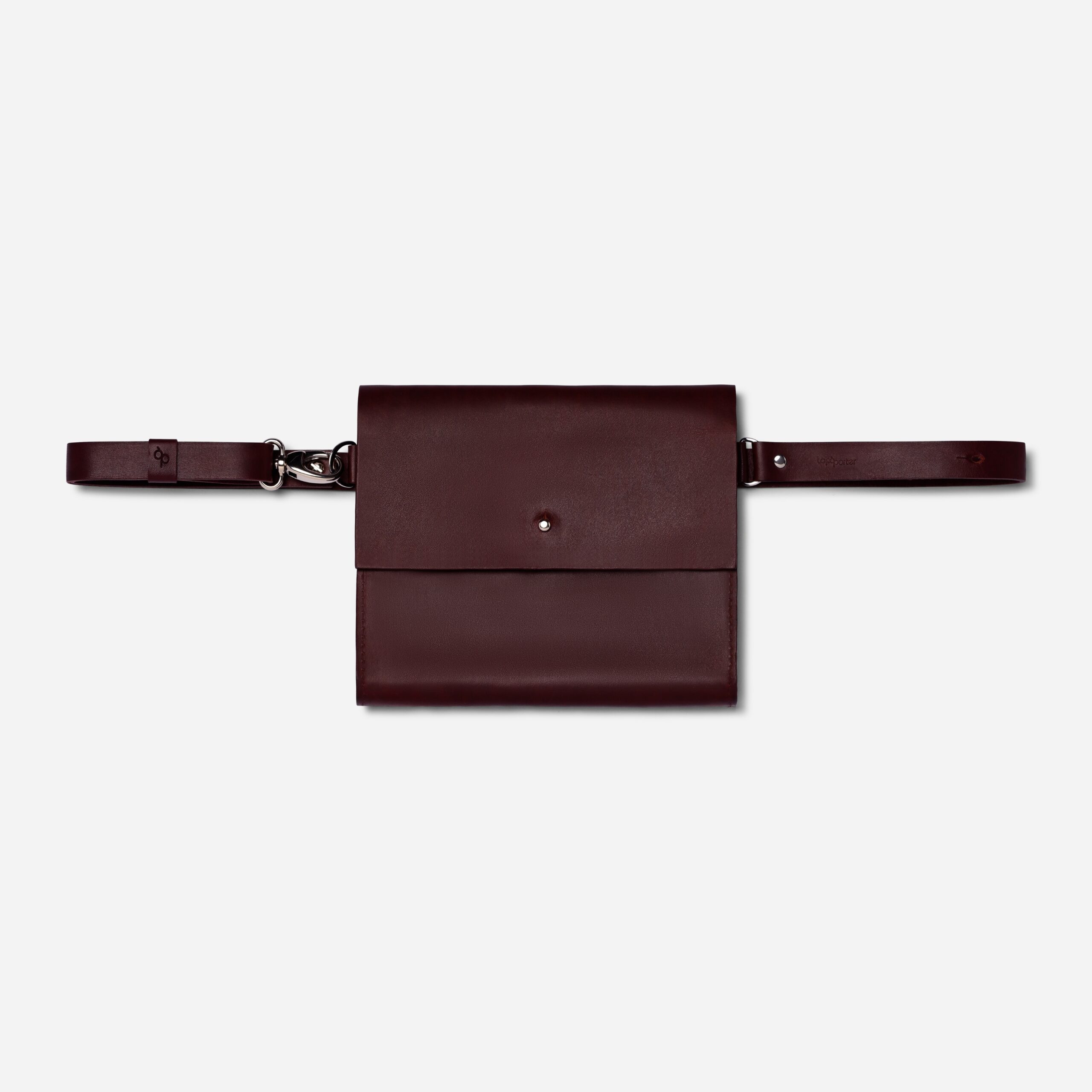 Bauchtasche für Damen aus Leder Camille in Bordeaux