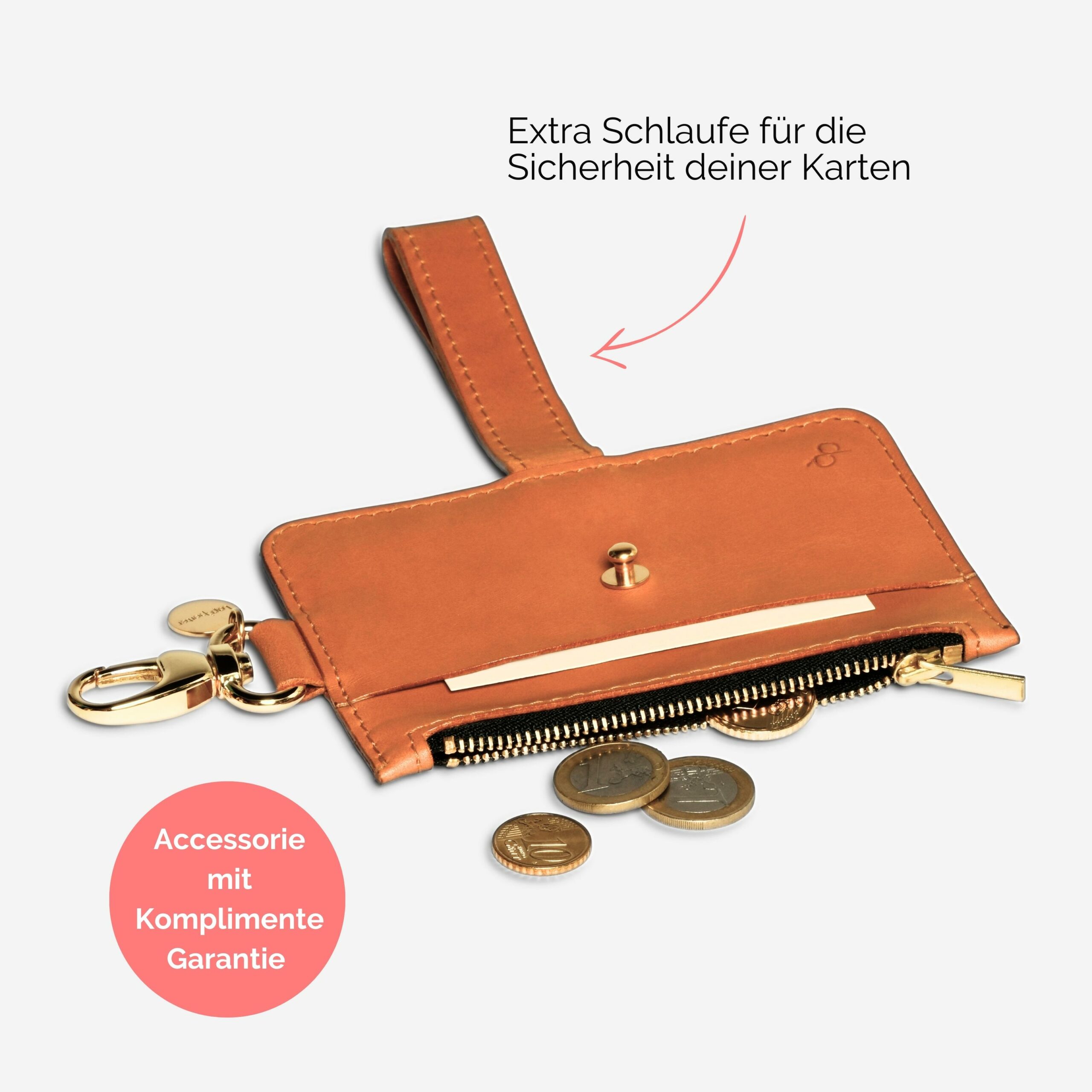 Pina Portemonnaie mit Karabiner zum anhängen Honig Lapàporter