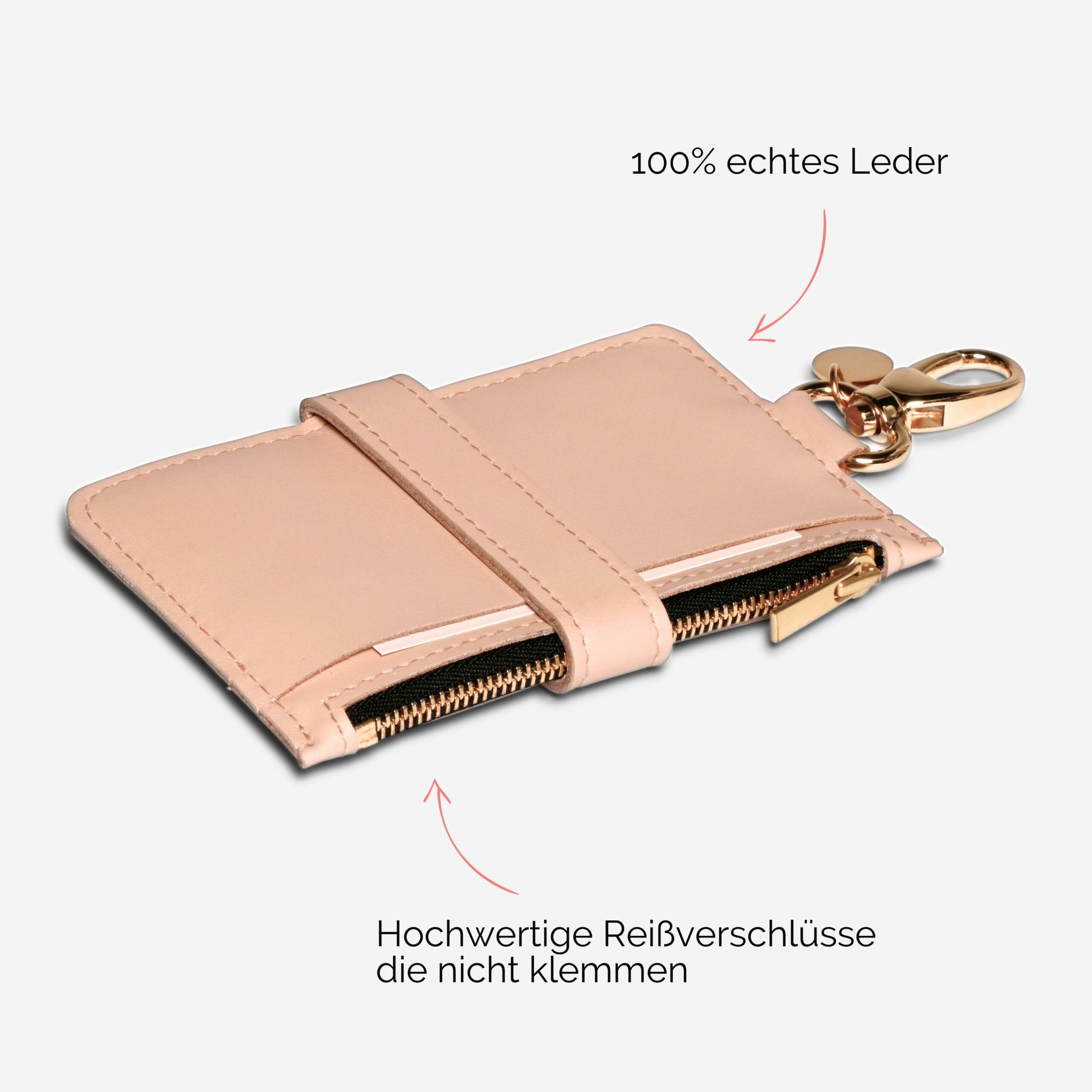Pina Portemonnaie mit Karabiner zum anhängen rosé Lapàporter