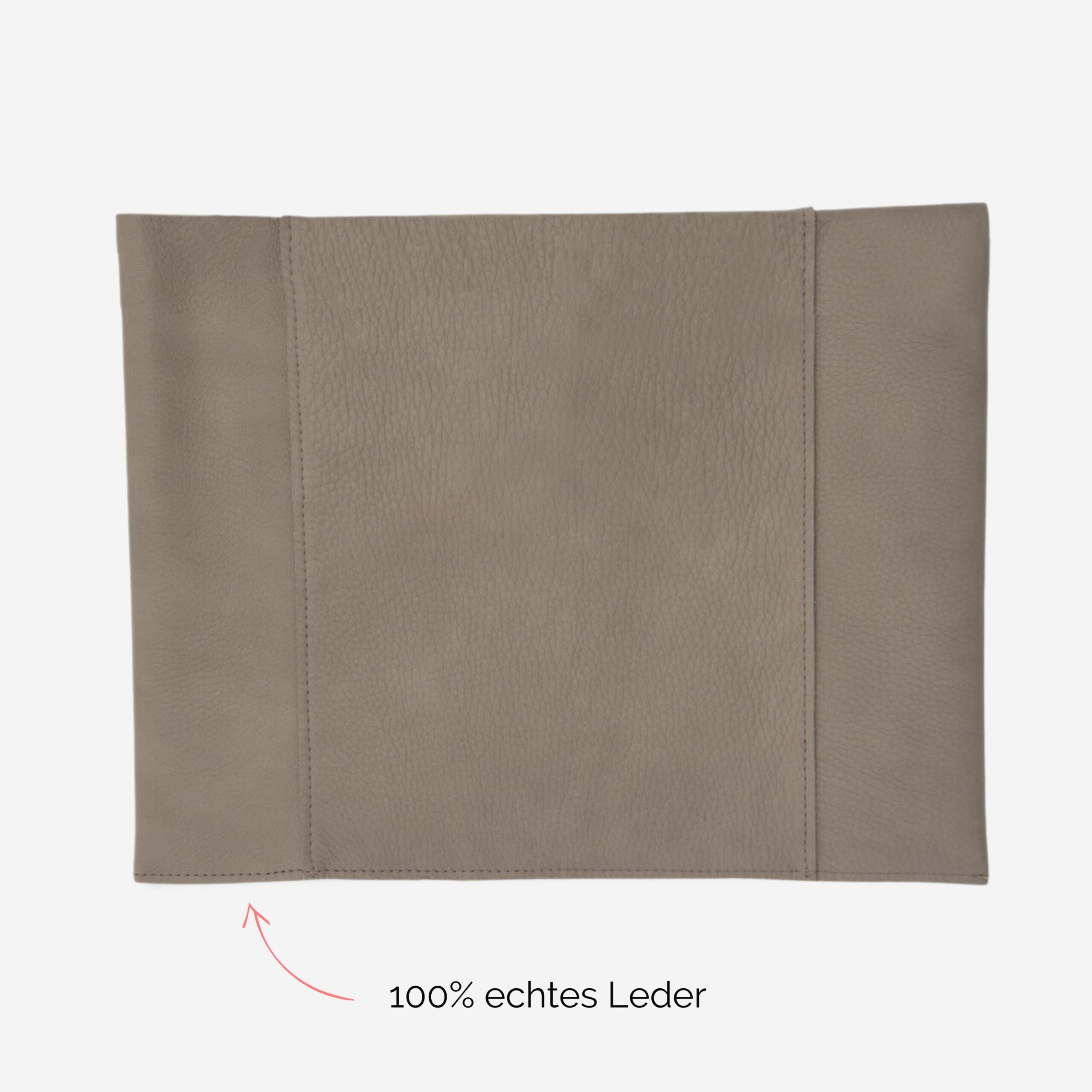 Jacky Mac-Book Hülle aus echtem Leder in taupe Lapàporter