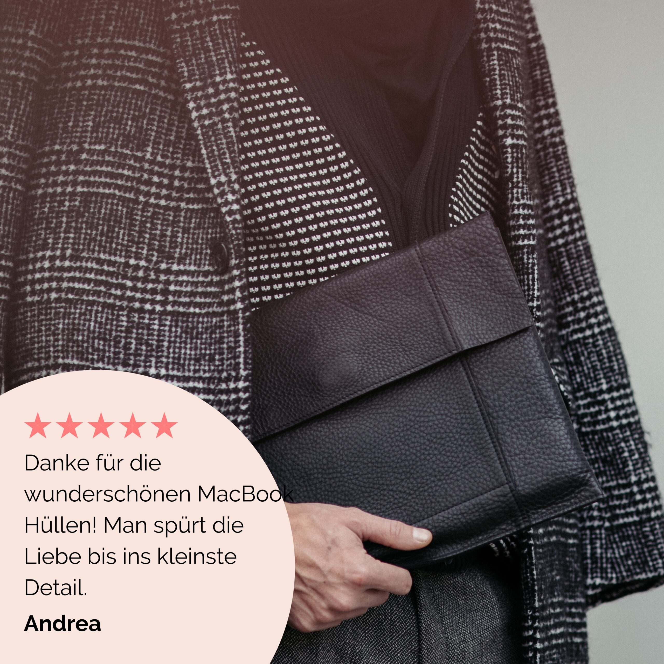 Jacky Mac-Book Hülle aus echtem Leder in taupe Lapàporter