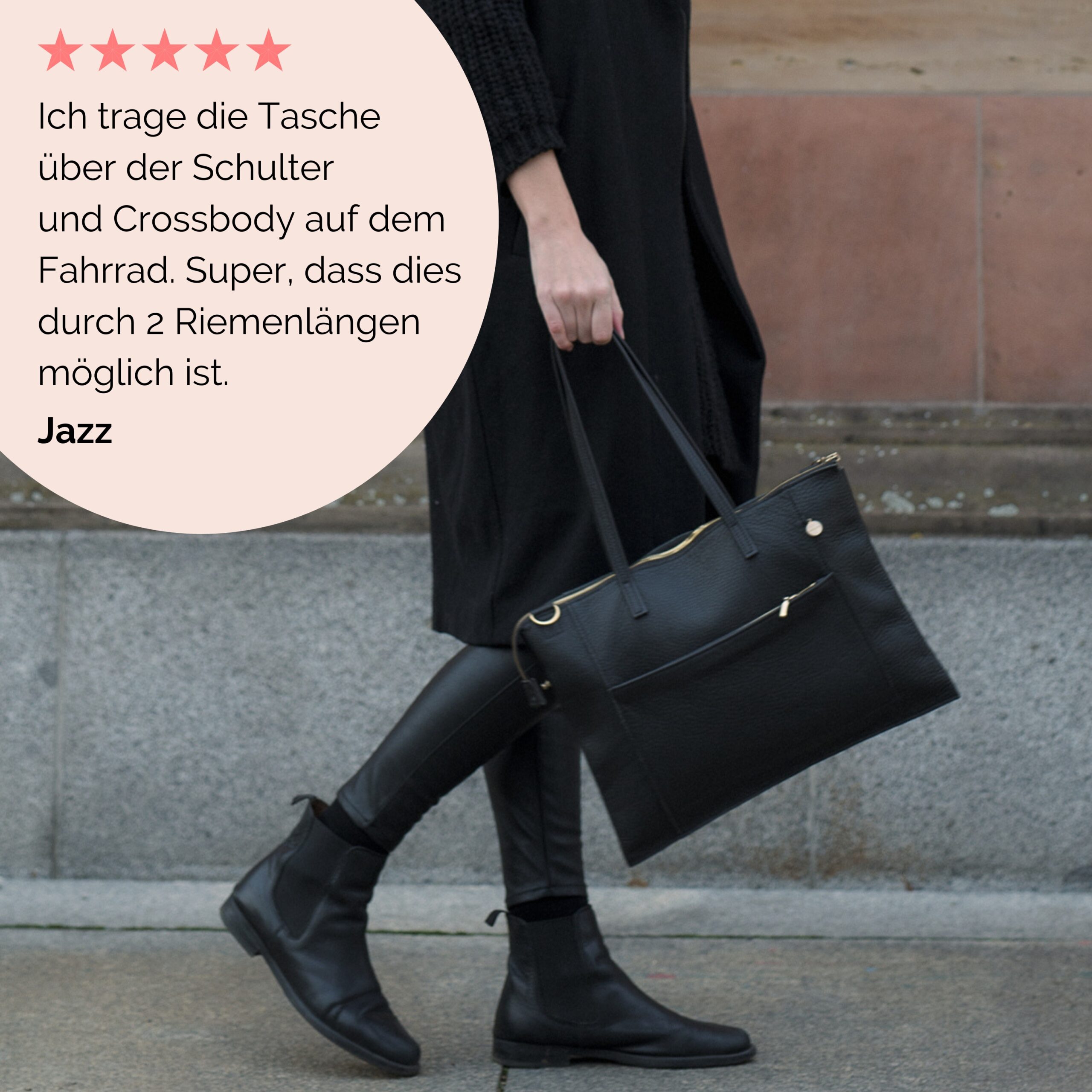 Laptoptasche aus Leder Jeanne in taupe