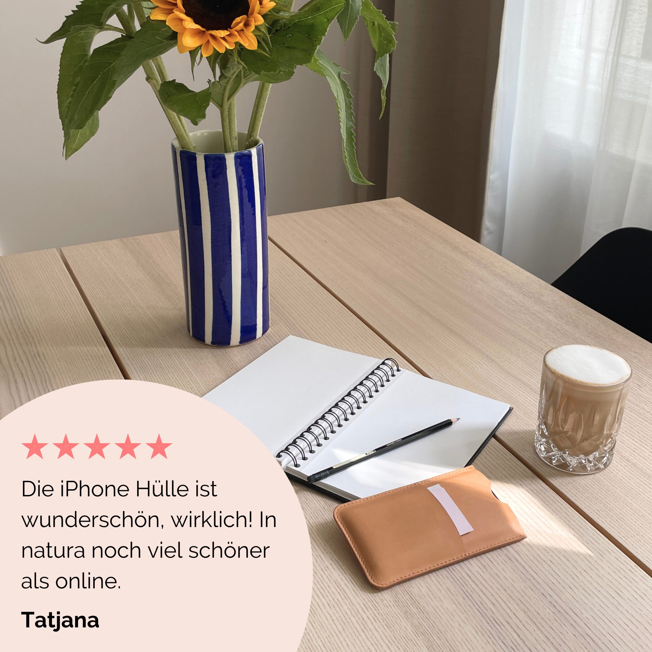 Leder iPhone Hülle Lapàporter in natur