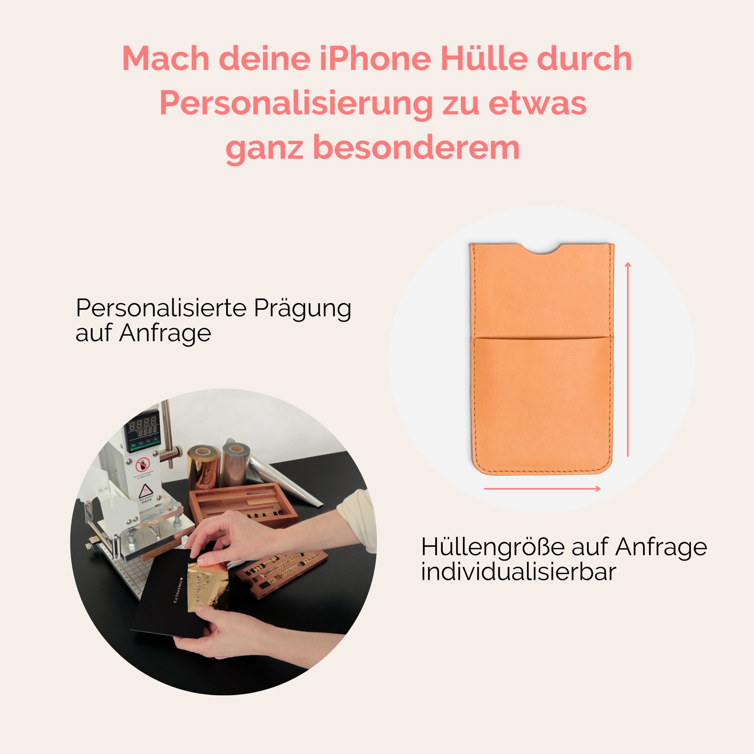 Leder iPhone Hülle Lapàporter in natur