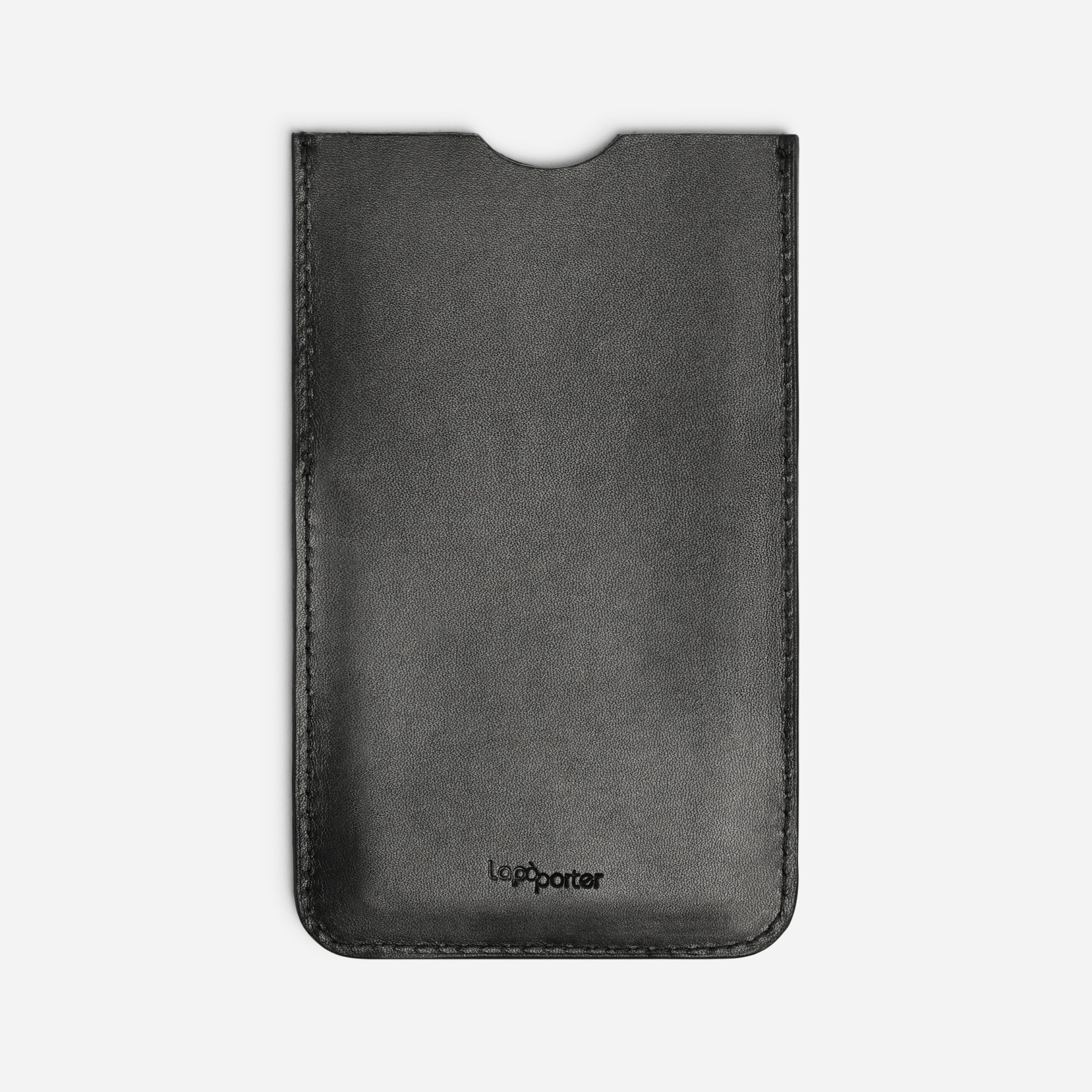 Leder iPhone Hülle Lapàporter in schwarz