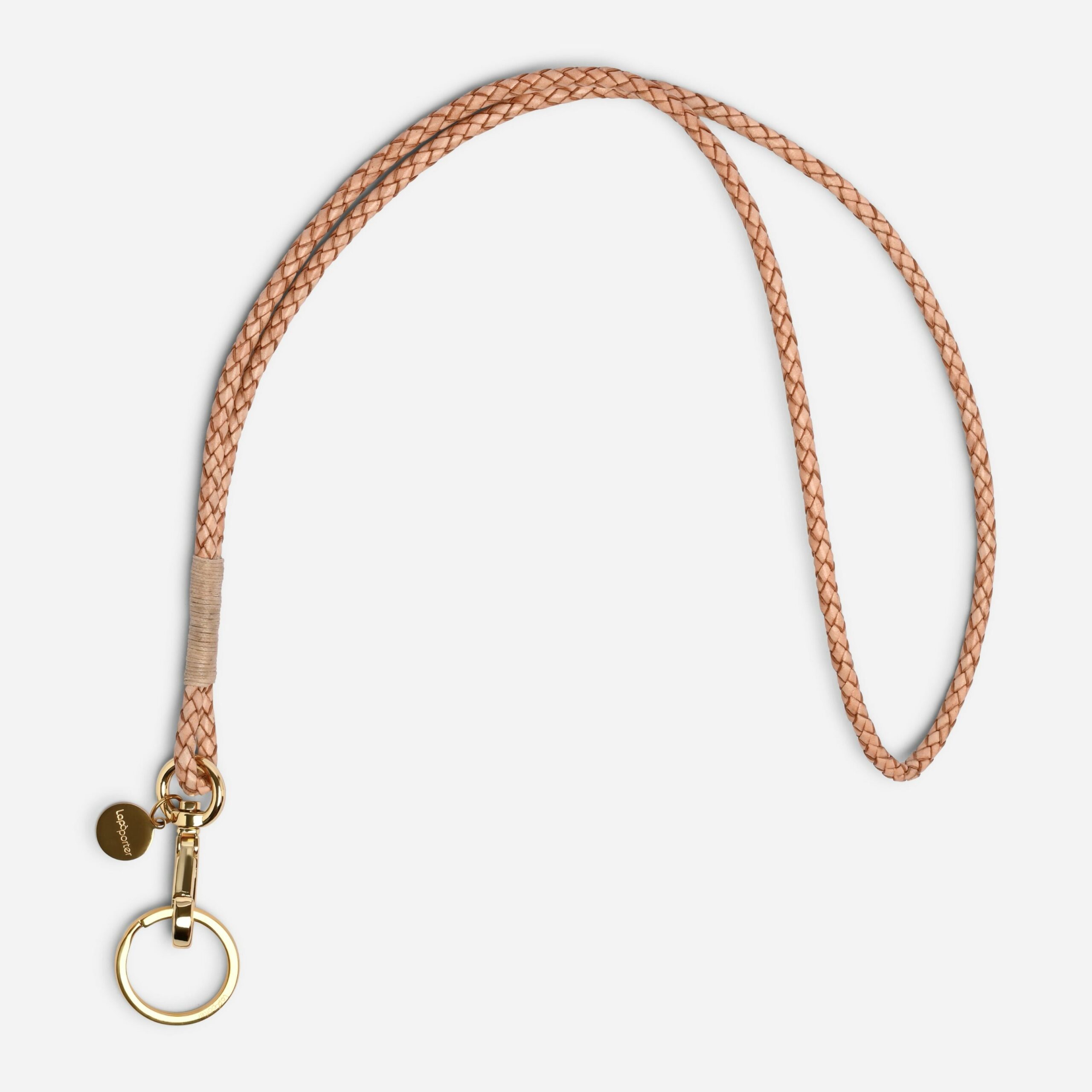 Luisa Schlüsselanhänger aus geflochtenem Leder Lapàporter in natur