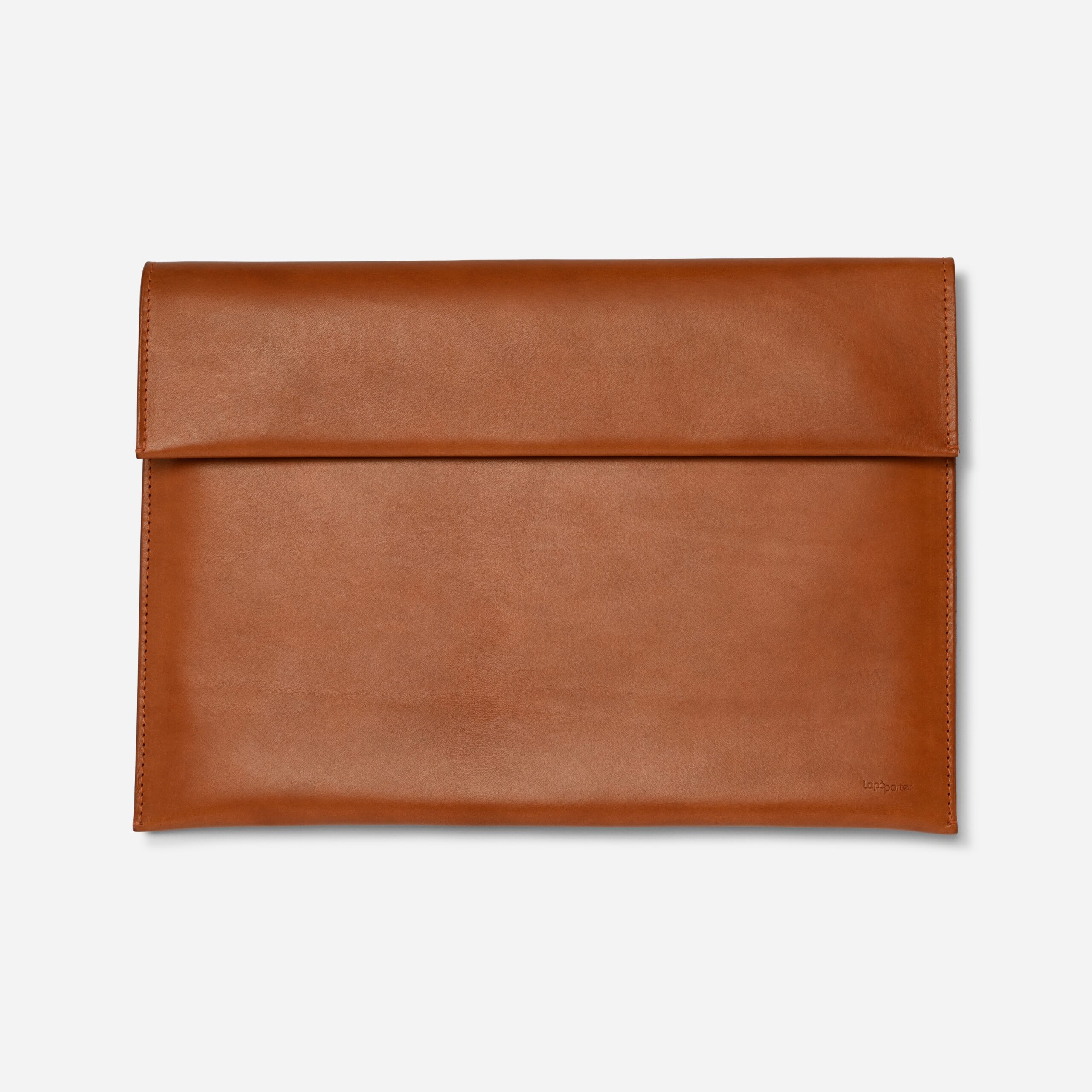 Laptoptasche Leder mit Henkel in cognac