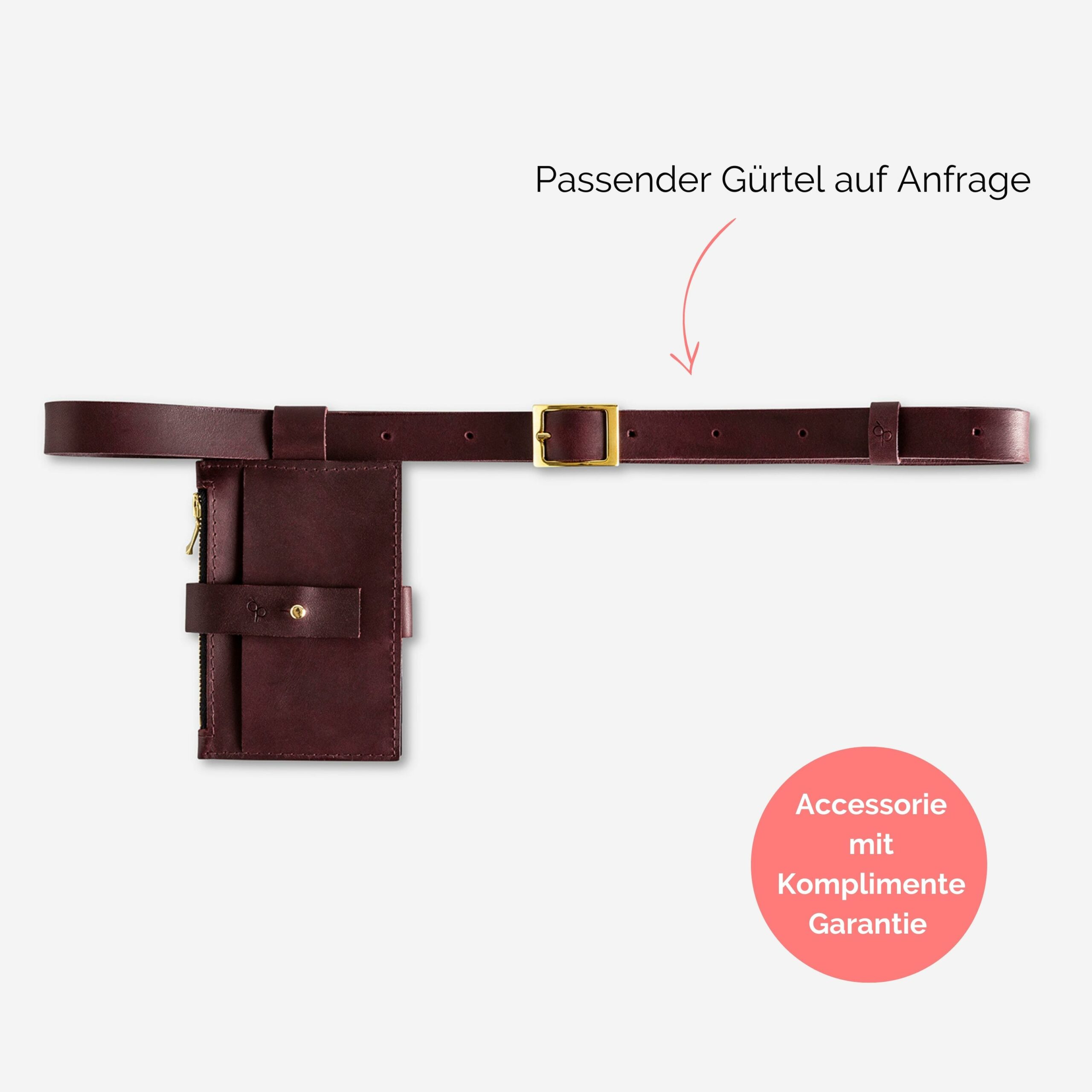 Anna Portemonnaie zum anhängen Lapàporter in bordeaux