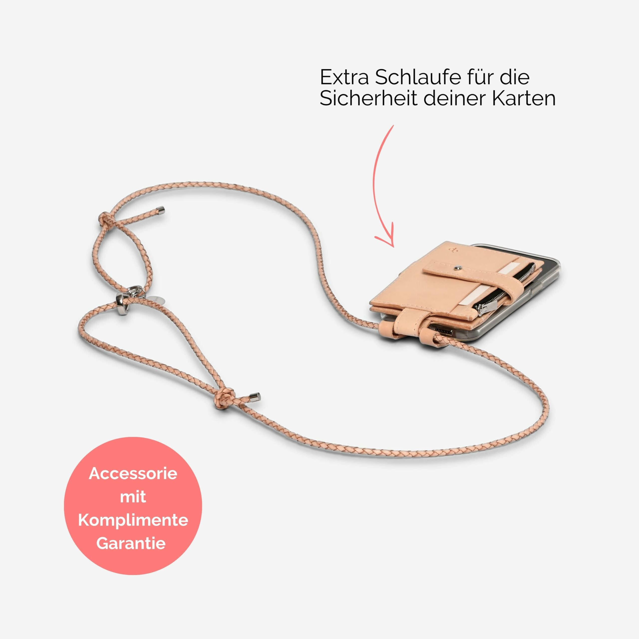 Anna Portemonnaie zum anhängen Lapàporter in natur