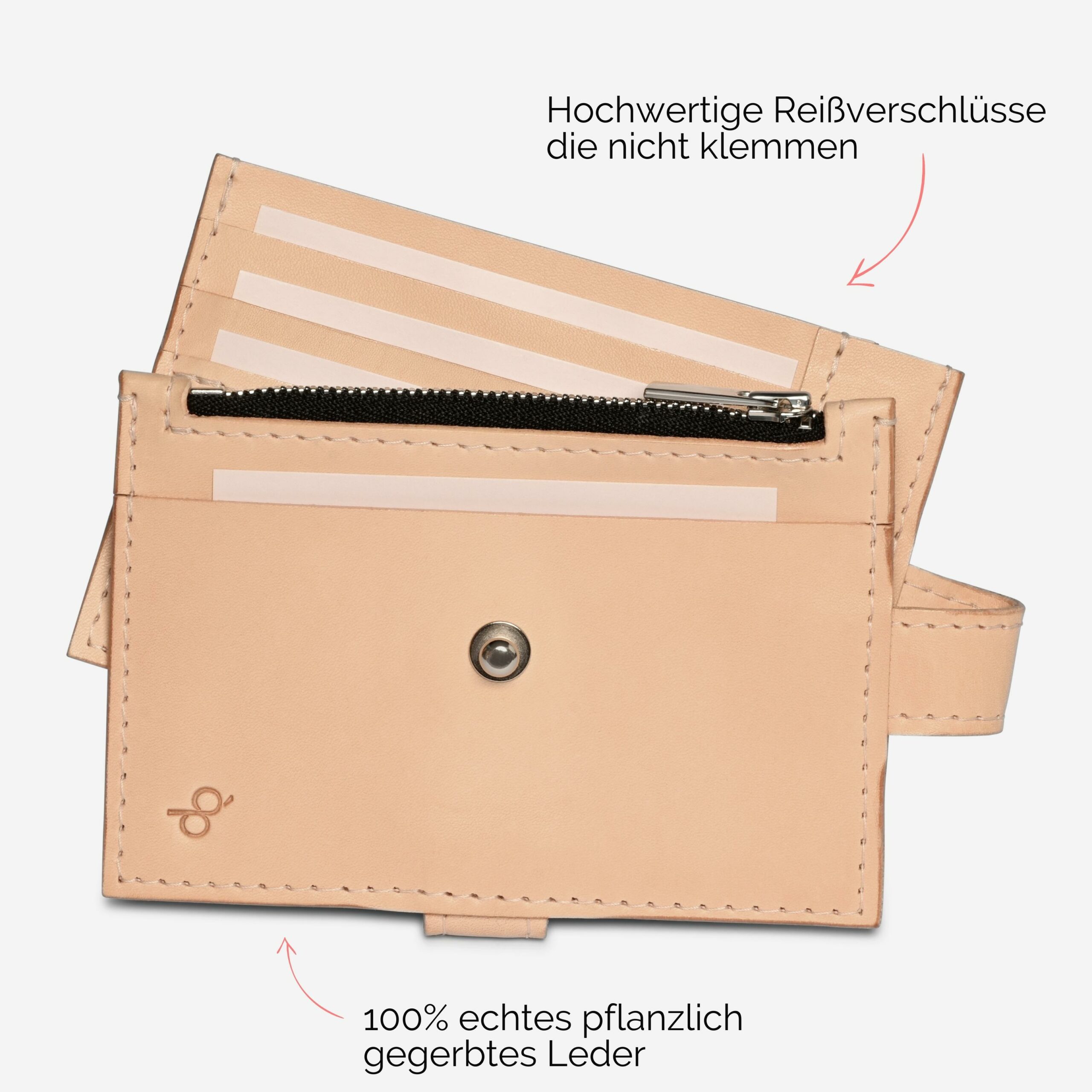 Anna Portemonnaie zum anhängen Lapàporter in natur