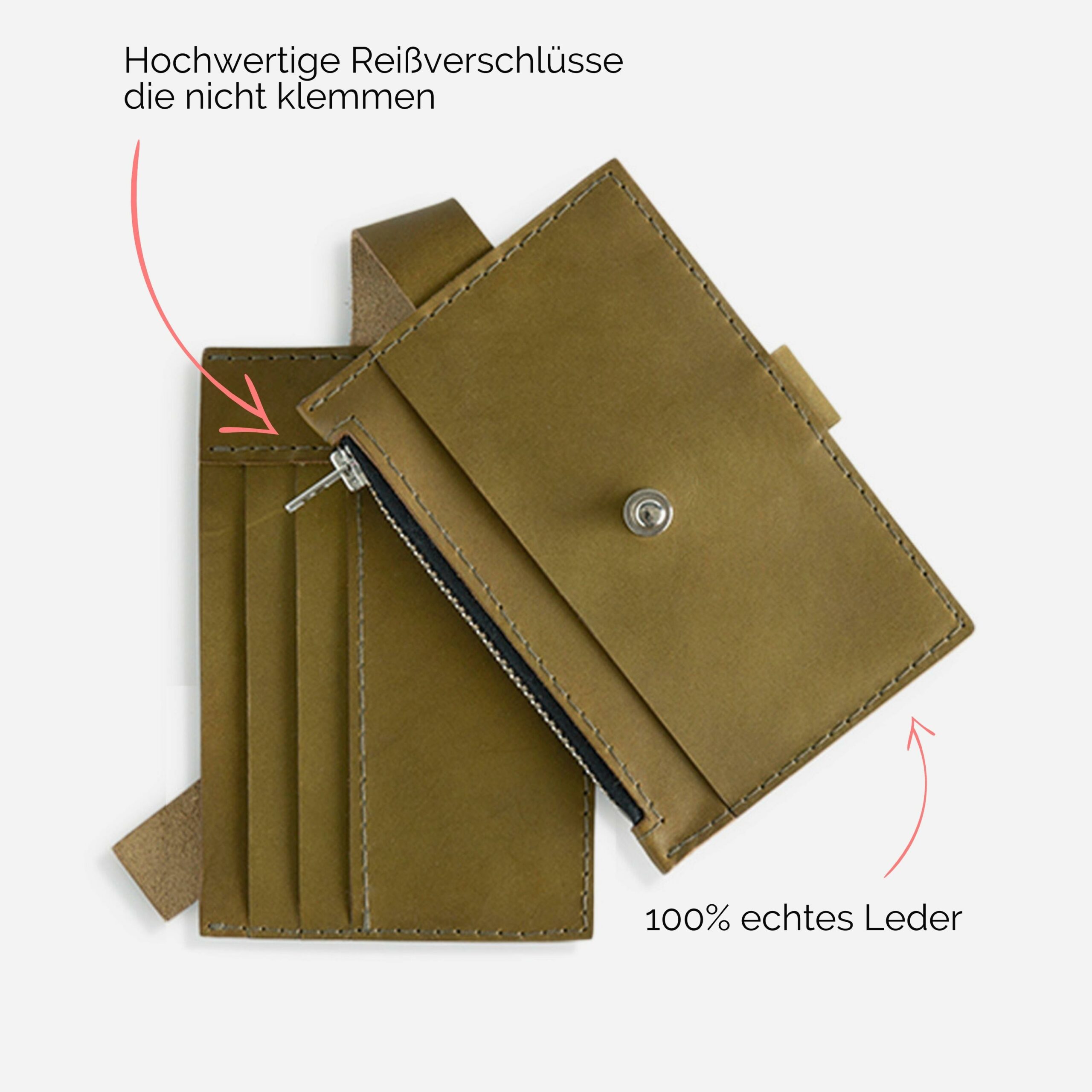 Anna Portemonnaie zum anhängen Lapàporter in oliv