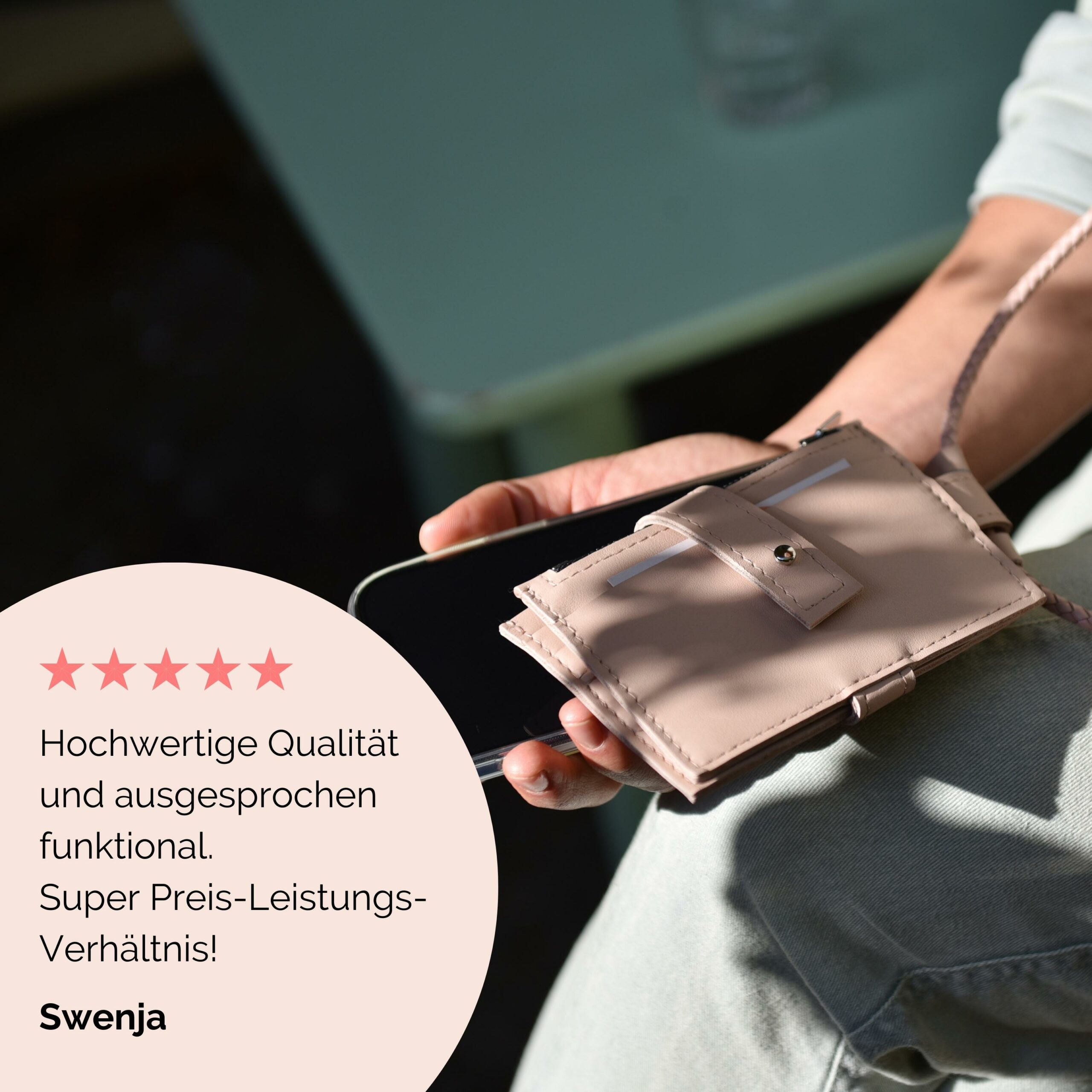 Anna Portemonnaie zum anhängen Lapàporter in rosé