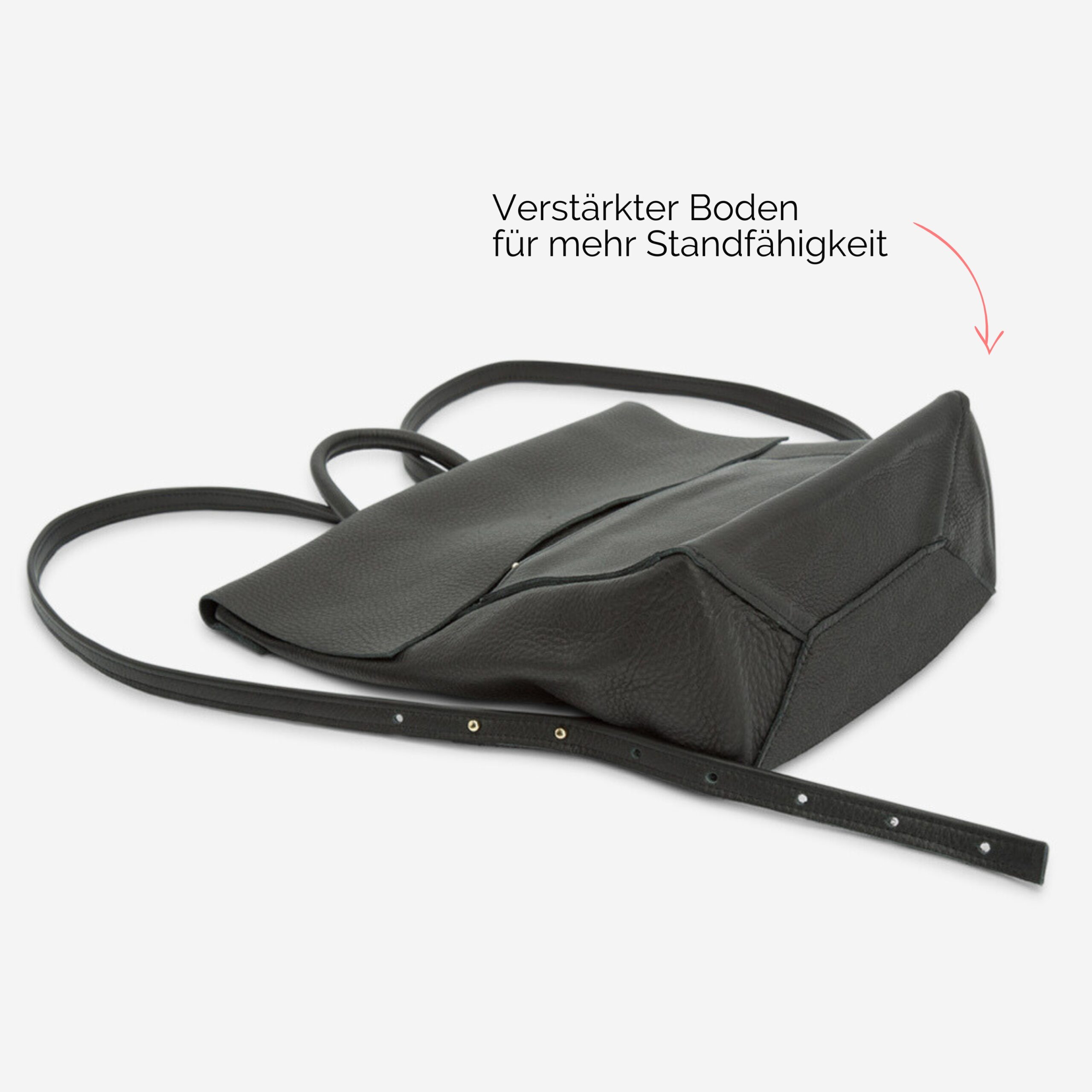 Rebekka Rucksack aus echtem Leder für Damen in schwarz Lapàporter