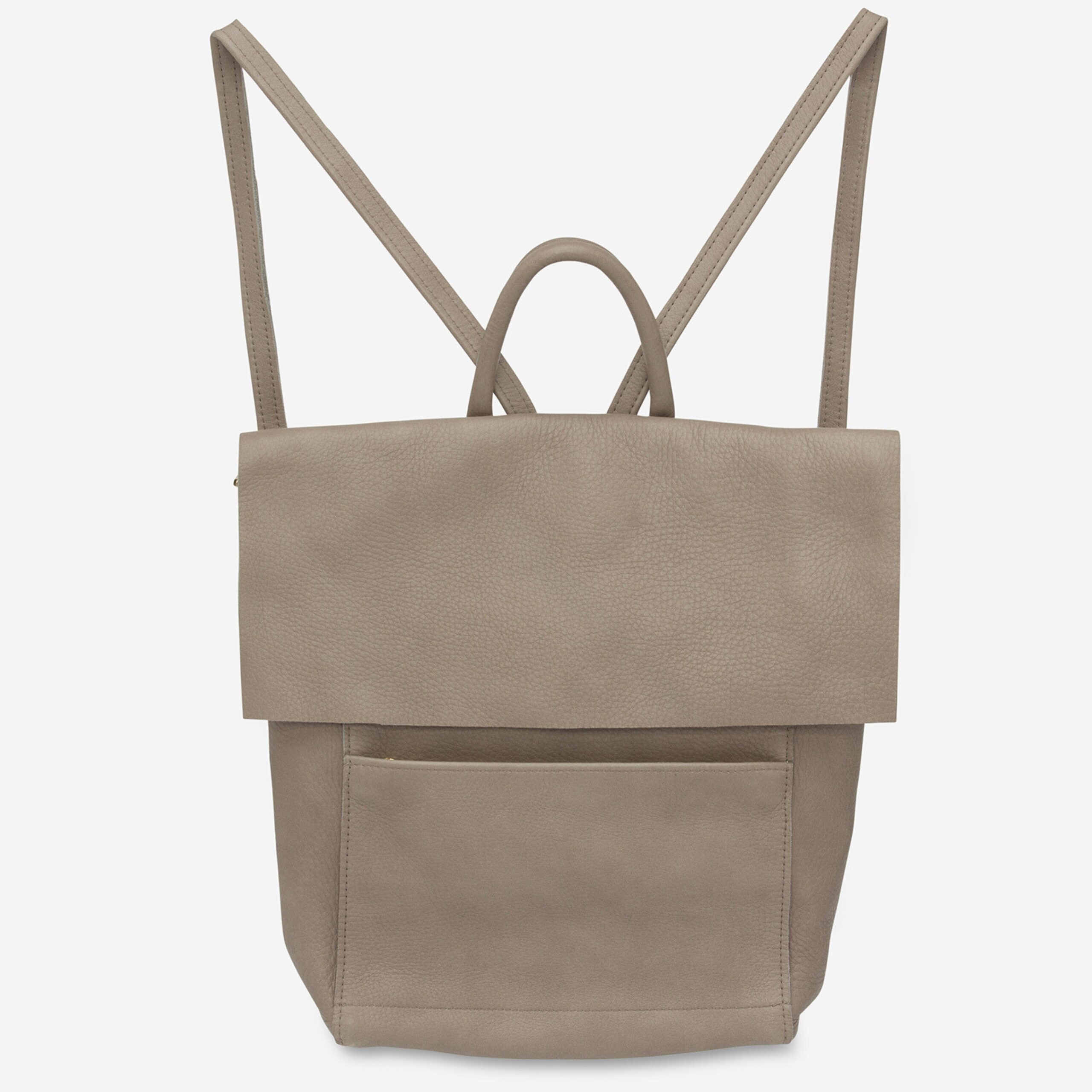 Rebekka Rucksack aus echtem Leder für Damen in taupe Lapàporter