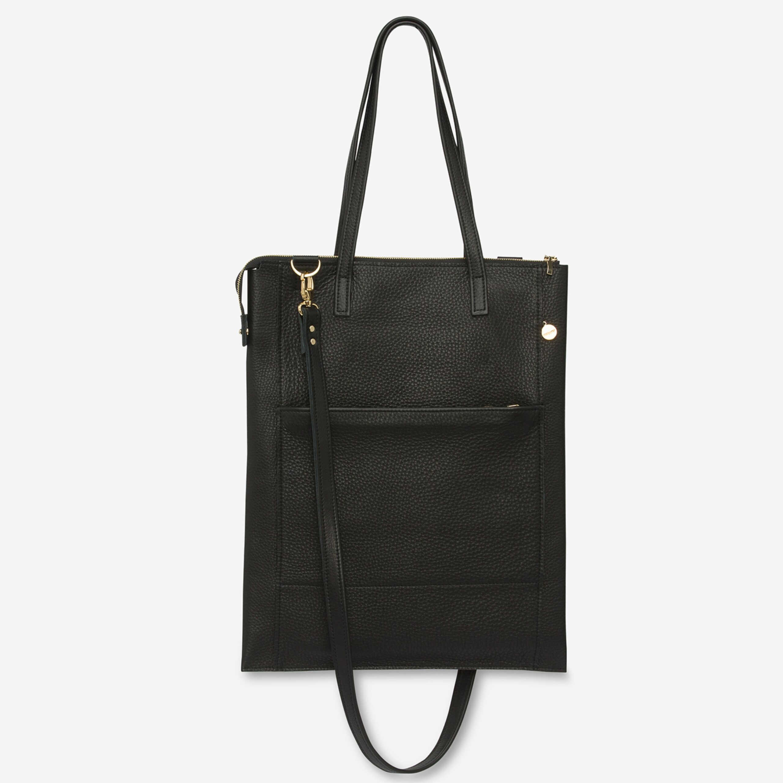 Laptoptasche aus Leder Tamara in schwarz