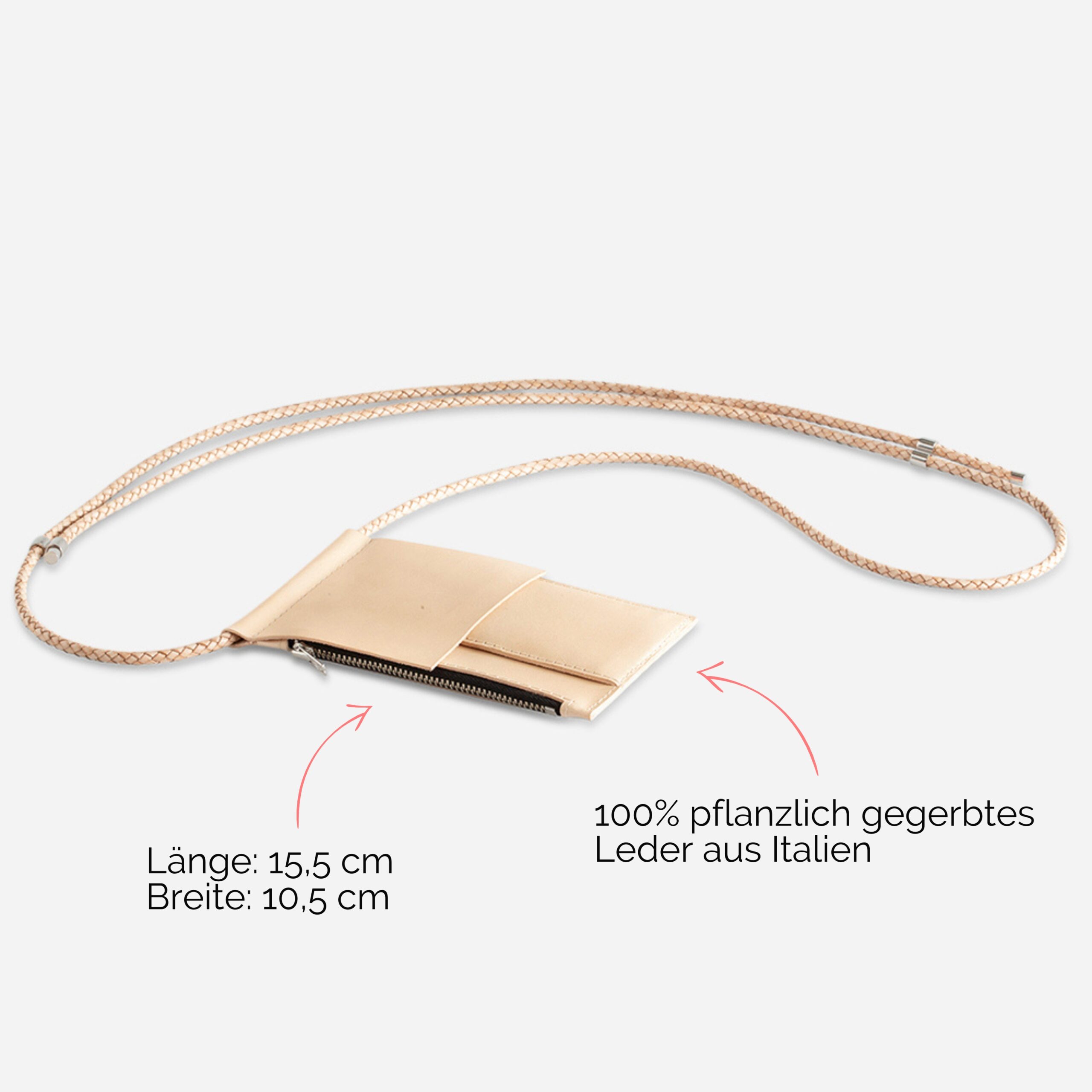 Astrid Brustbeutel aus echtem Leder Lapàporter in natur