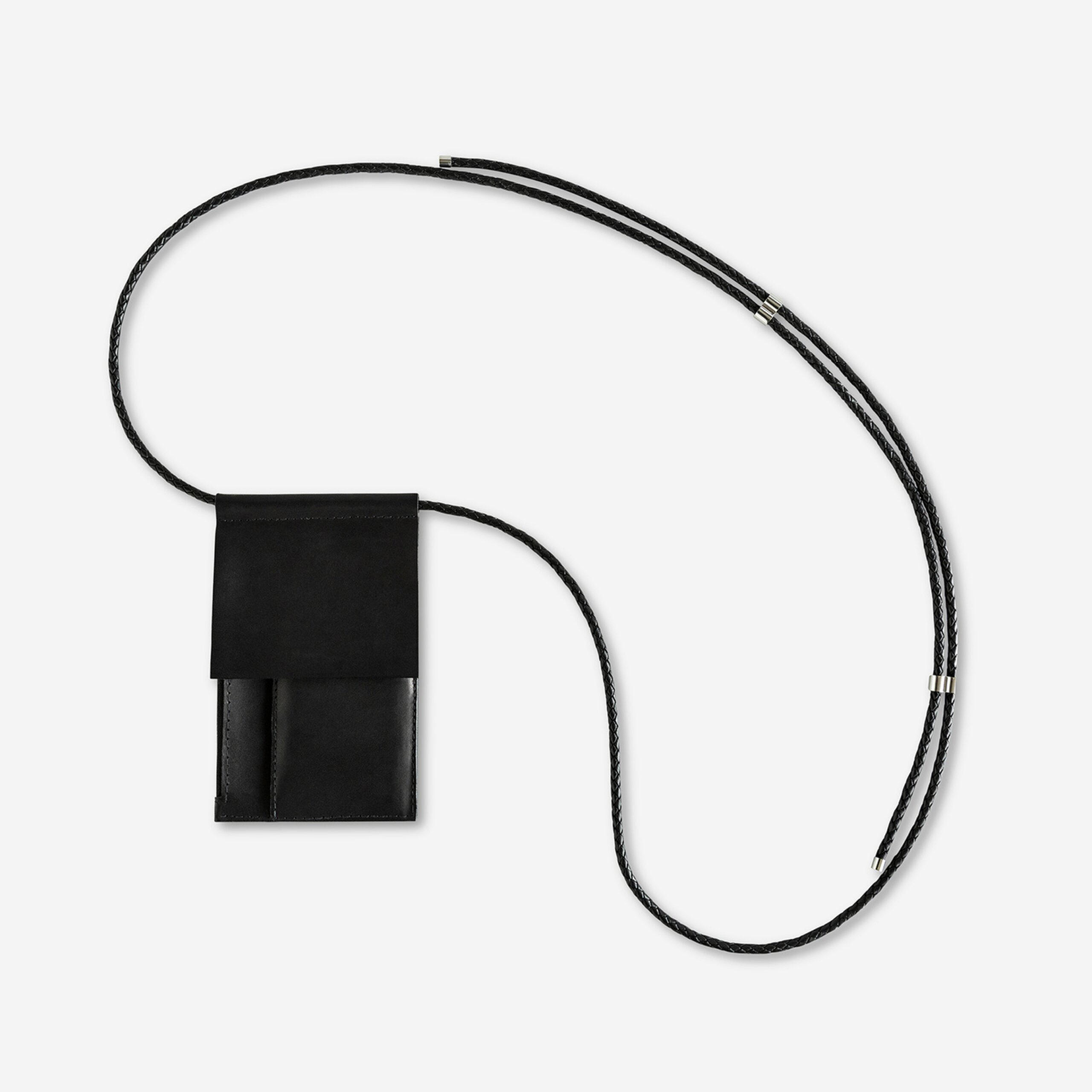 Astrid Brustbeutel aus echtem Leder Lapàporter in schwarz