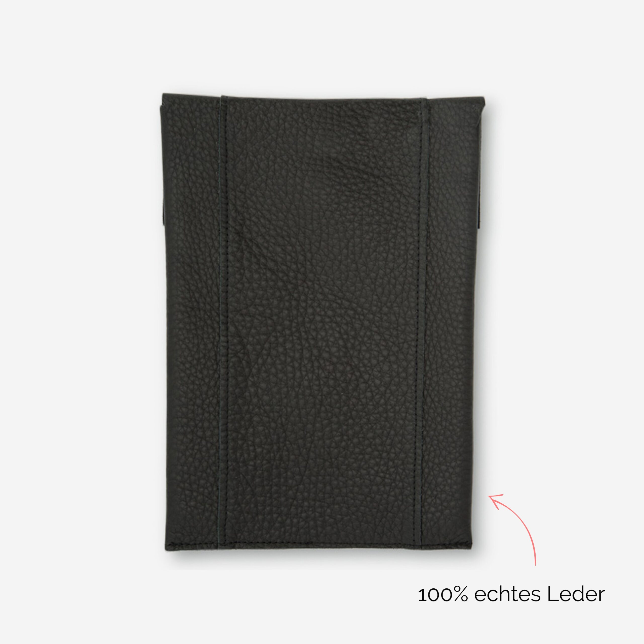 Jacky iPad Tasche aus echtem Leder Lapàporter in schwarz
