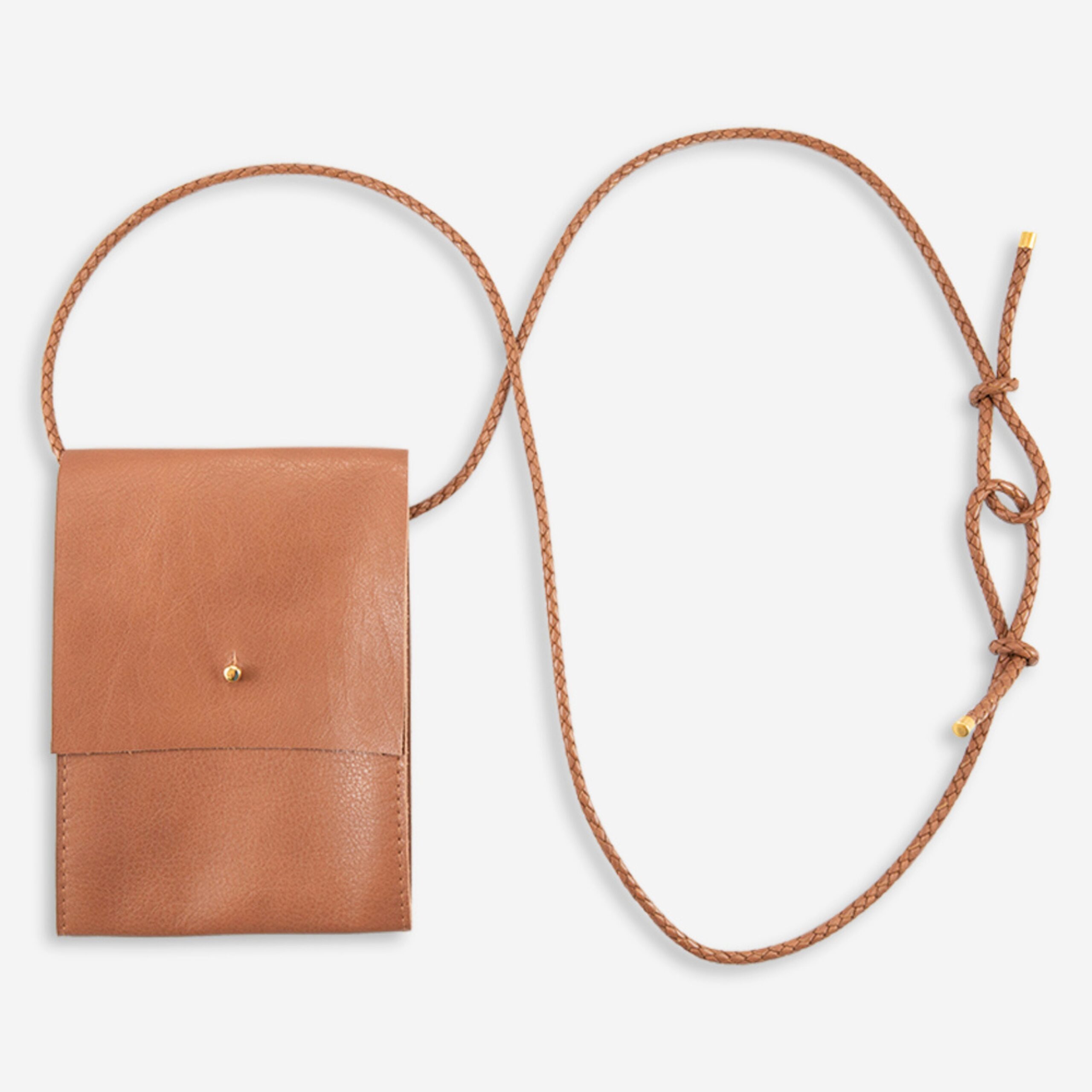 Jazz kleine Umhängetasche aus echtem Leder in cognac Lapàporter