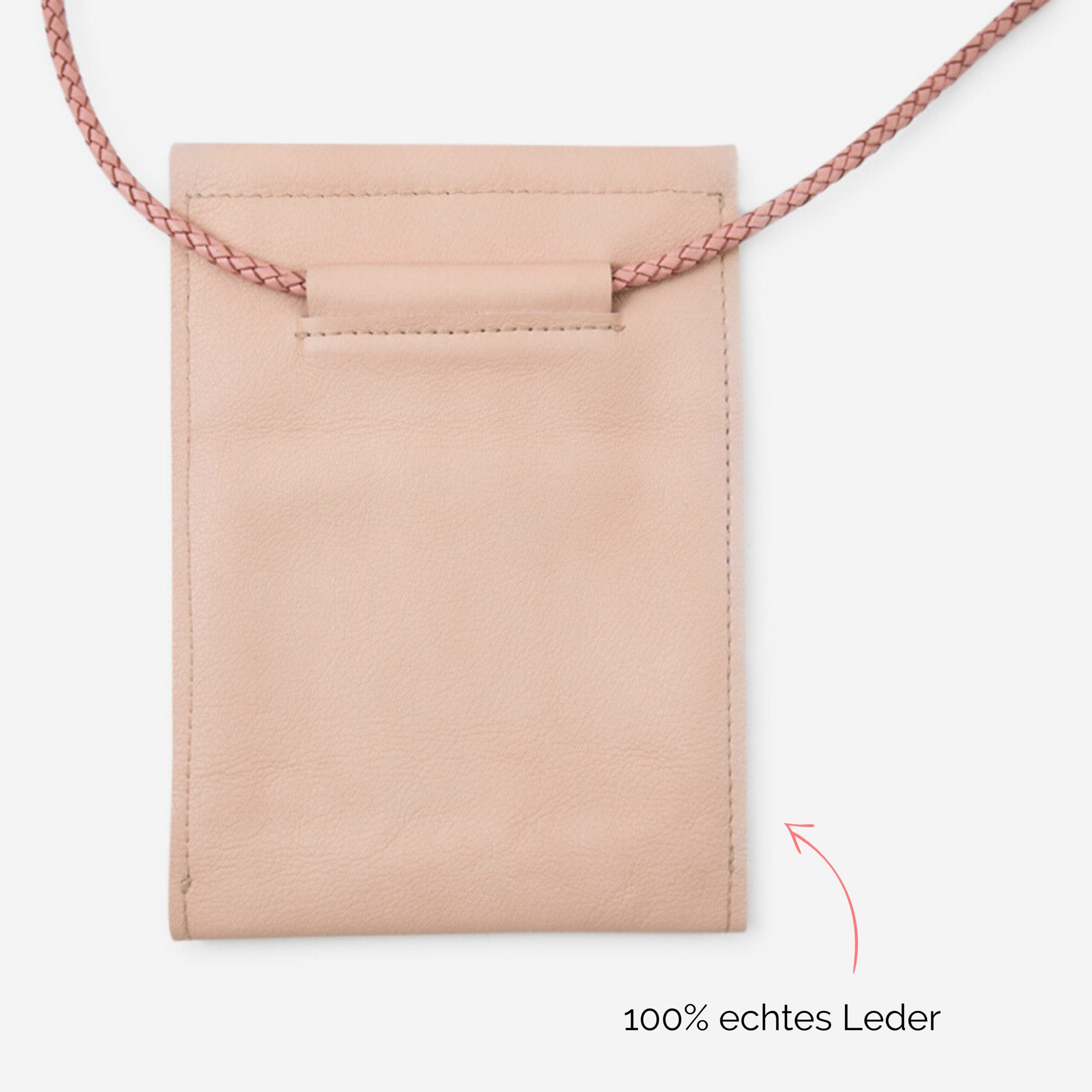 Jazz kleine Umhängetasche aus echtem Leder in rosé Lapàporter