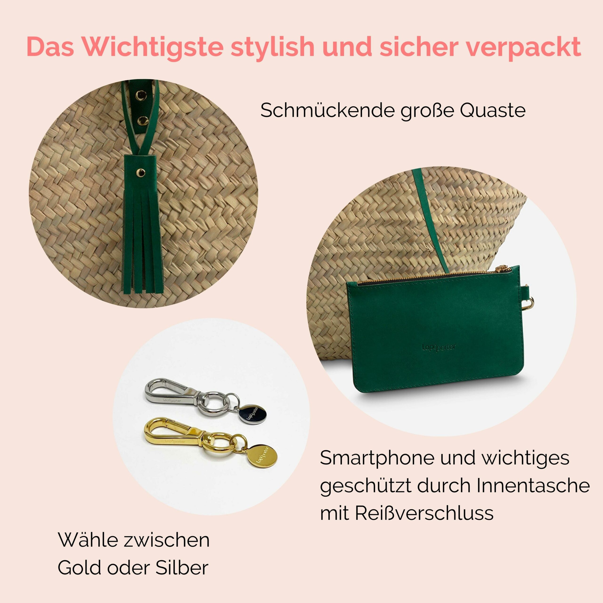 Sina Korbtasche in grün Lapàporter