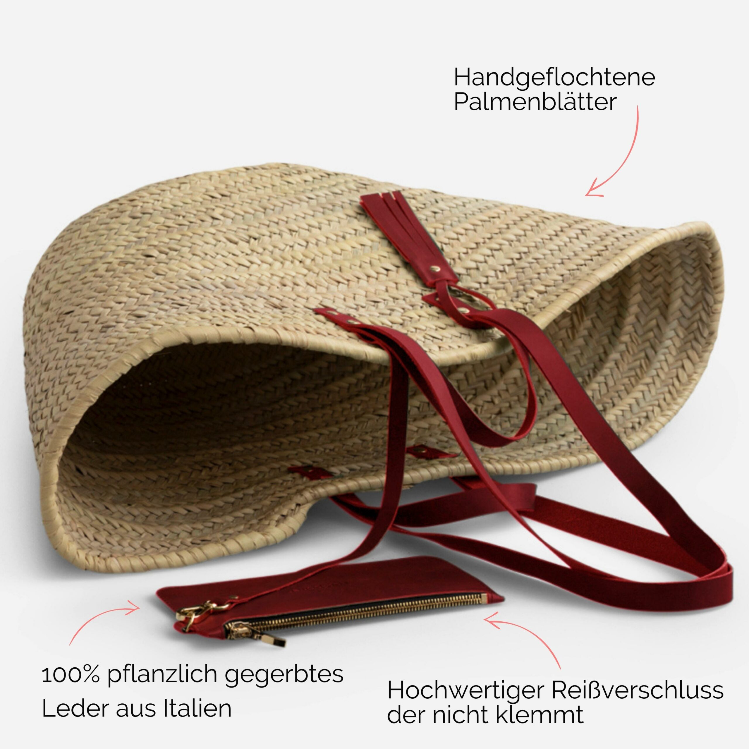 Sina Korbtasche in rot Lapàporter